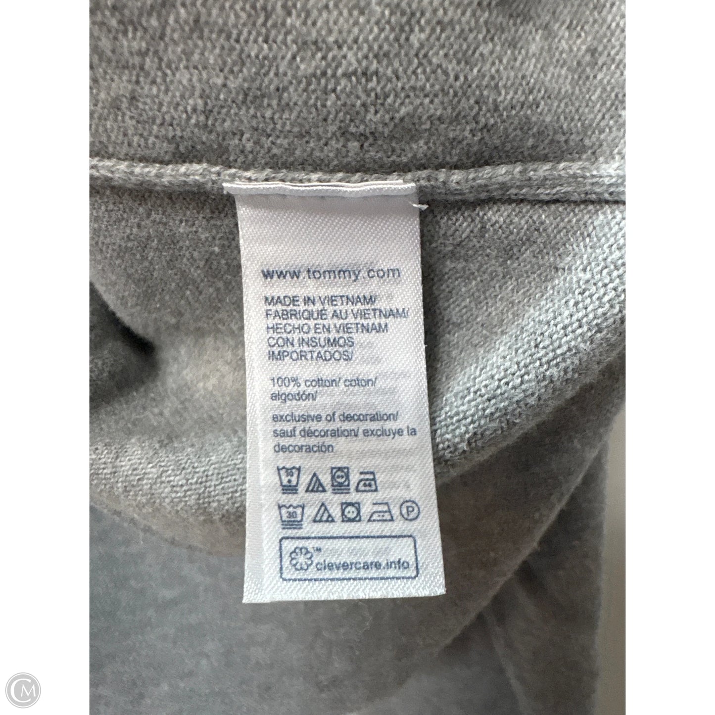 Top Long Sleeve By Tommy Hilfiger In Grey, Size: M