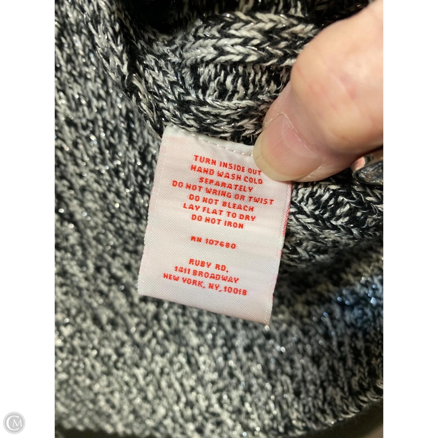 Sweater By Ruby Rd In Black & White, Size: Lp