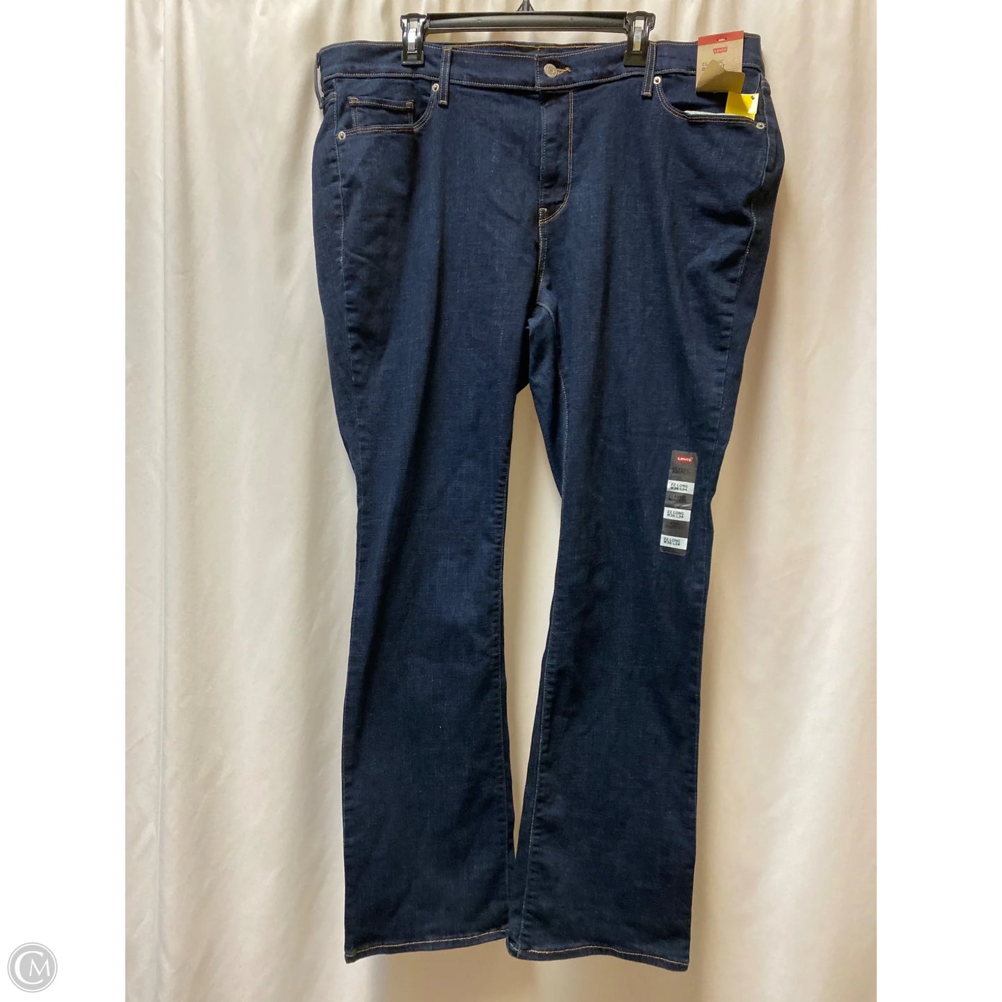 Jeans Boot Cut By Levis In Blue Denim, Size: 22