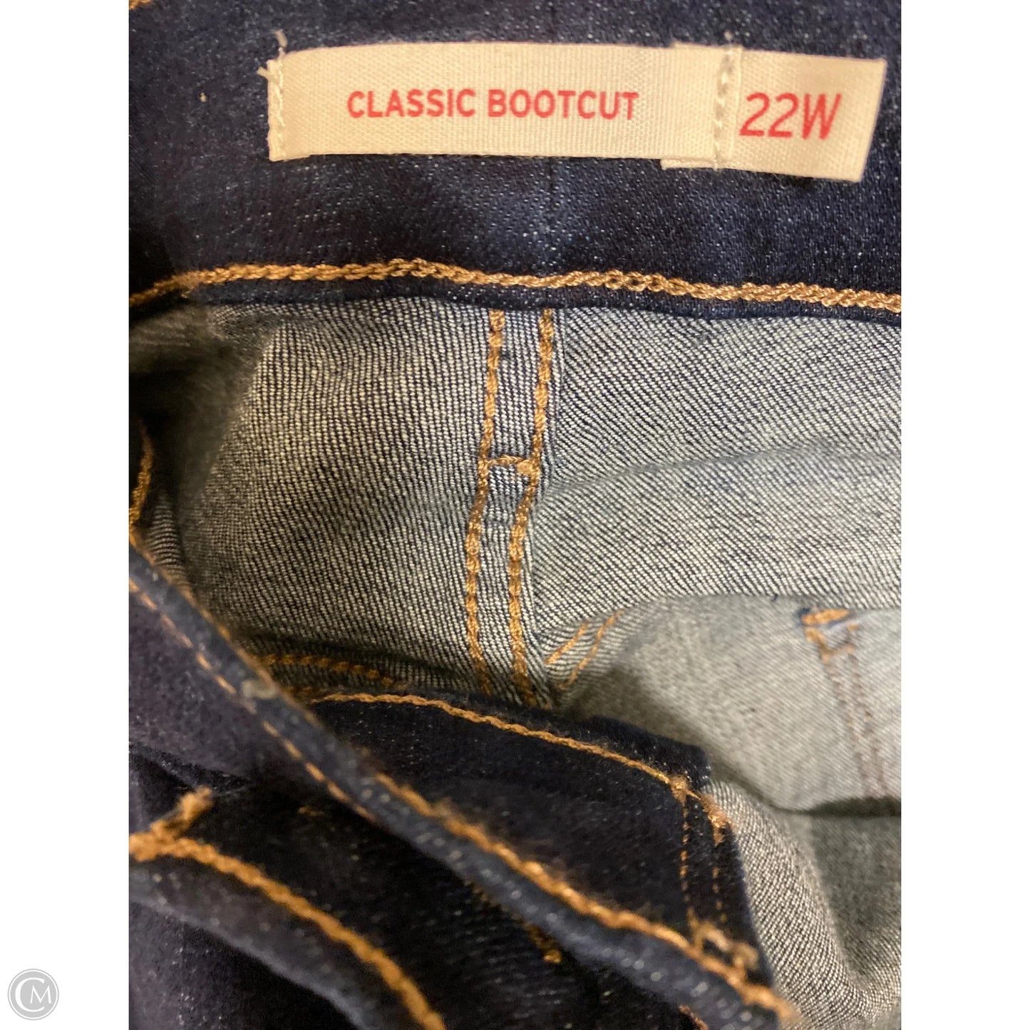 Jeans Boot Cut By Levis In Blue Denim, Size: 22
