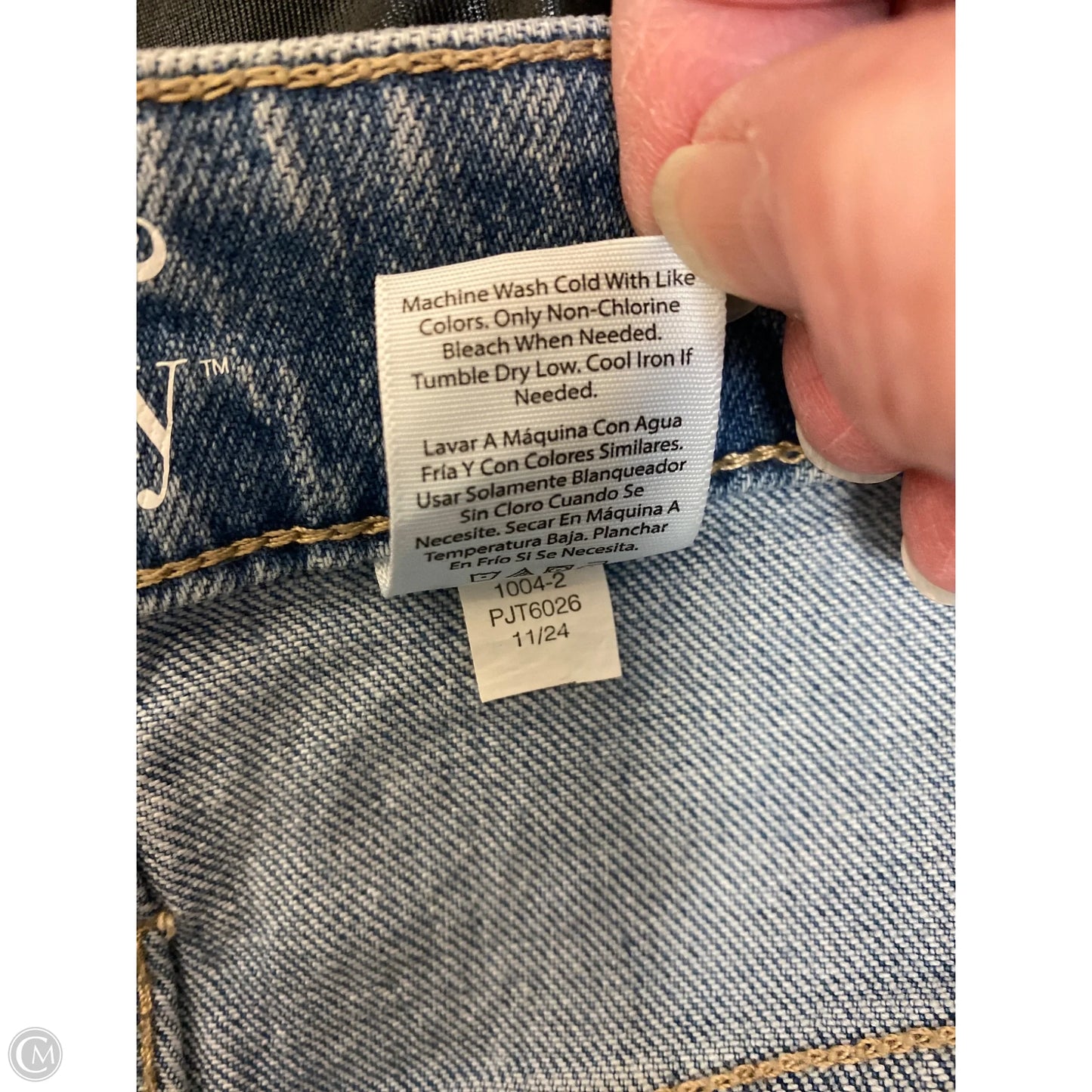 Jeans Cropped By Terra & Sky In Blue Denim, Size: 24