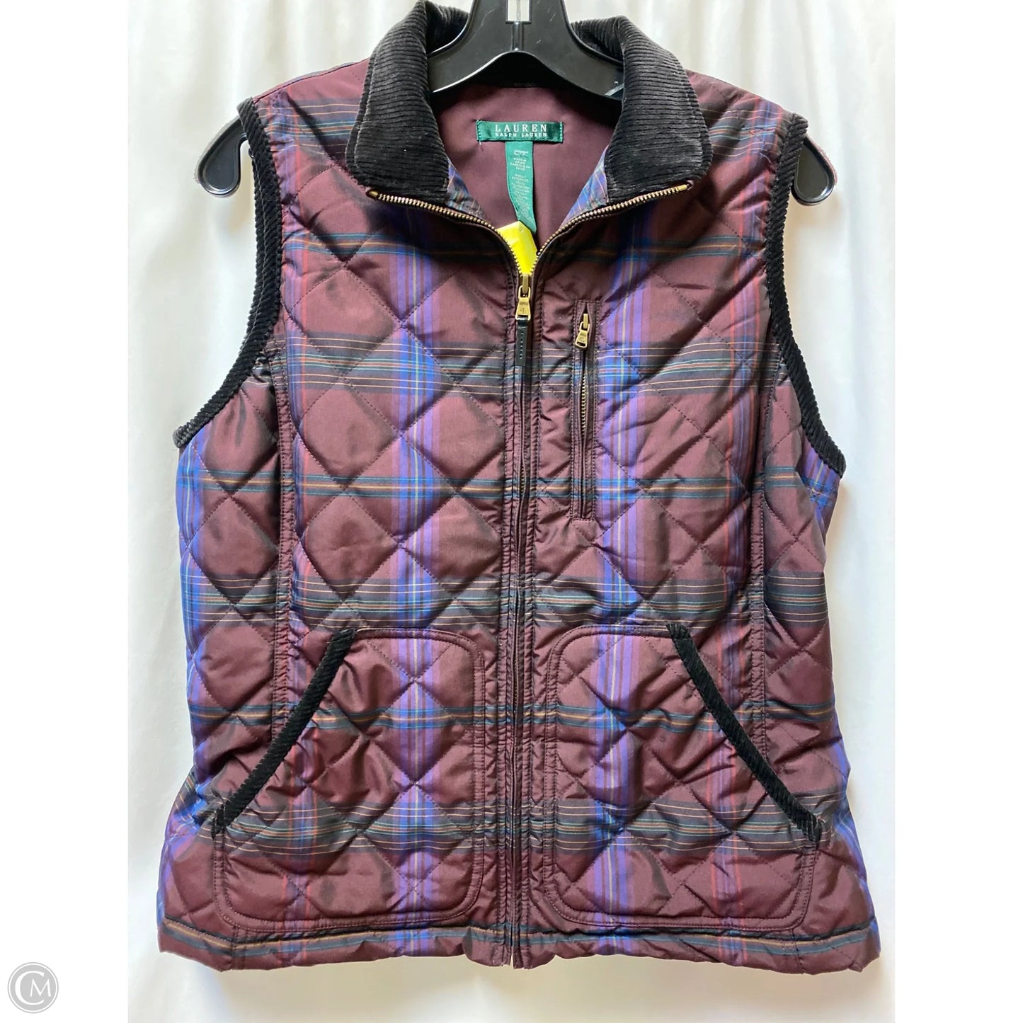 Vest Puffer & Quilted By Ralph Lauren In Maroon, Size: L