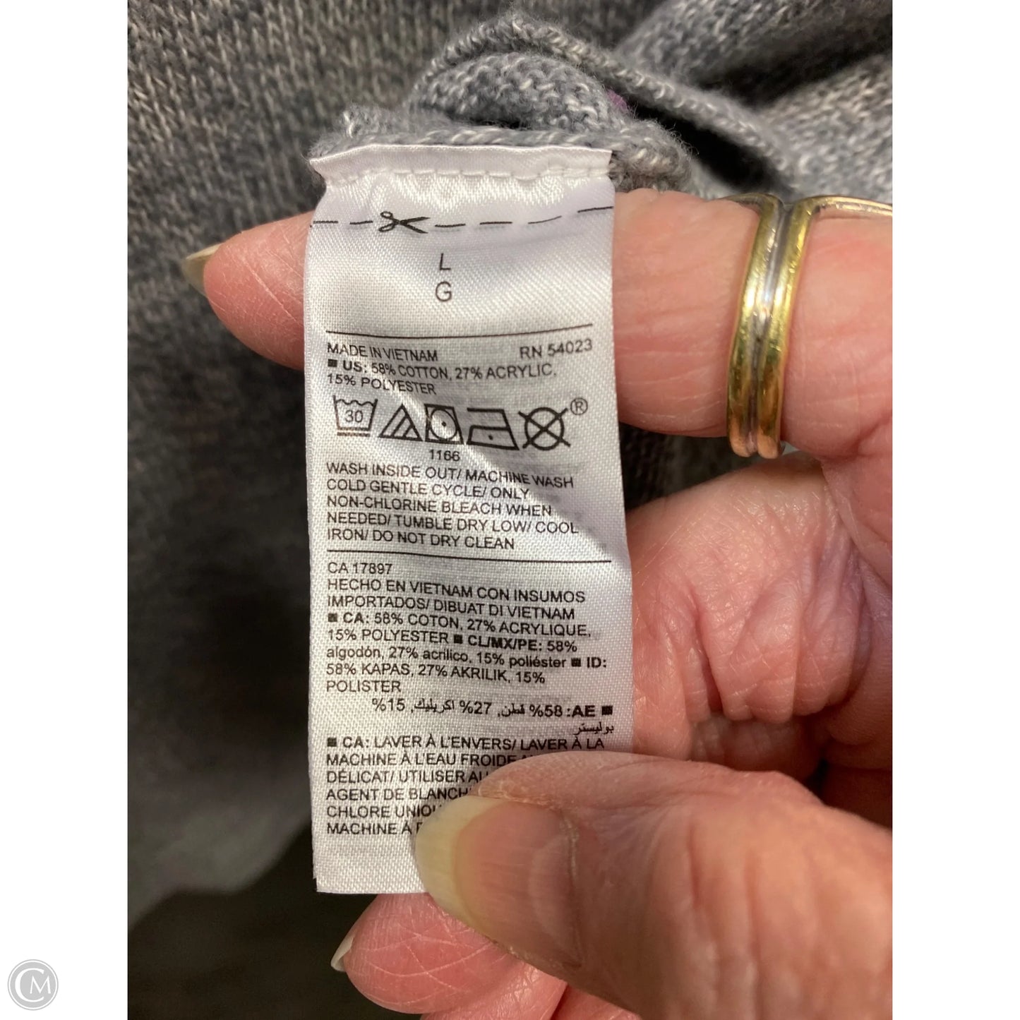 Sweater By Old Navy In Grey, Size: L