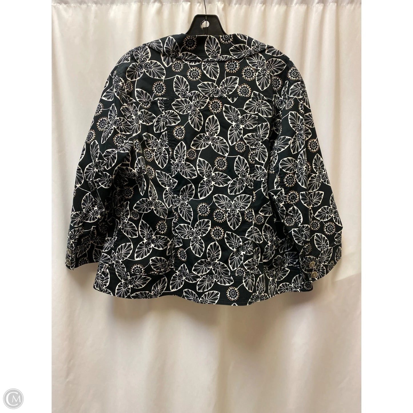 Jacket Other By Chicos In Black & White, Size: L