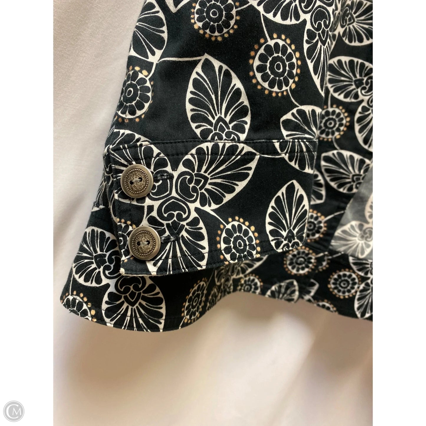 Jacket Other By Chicos In Black & White, Size: L