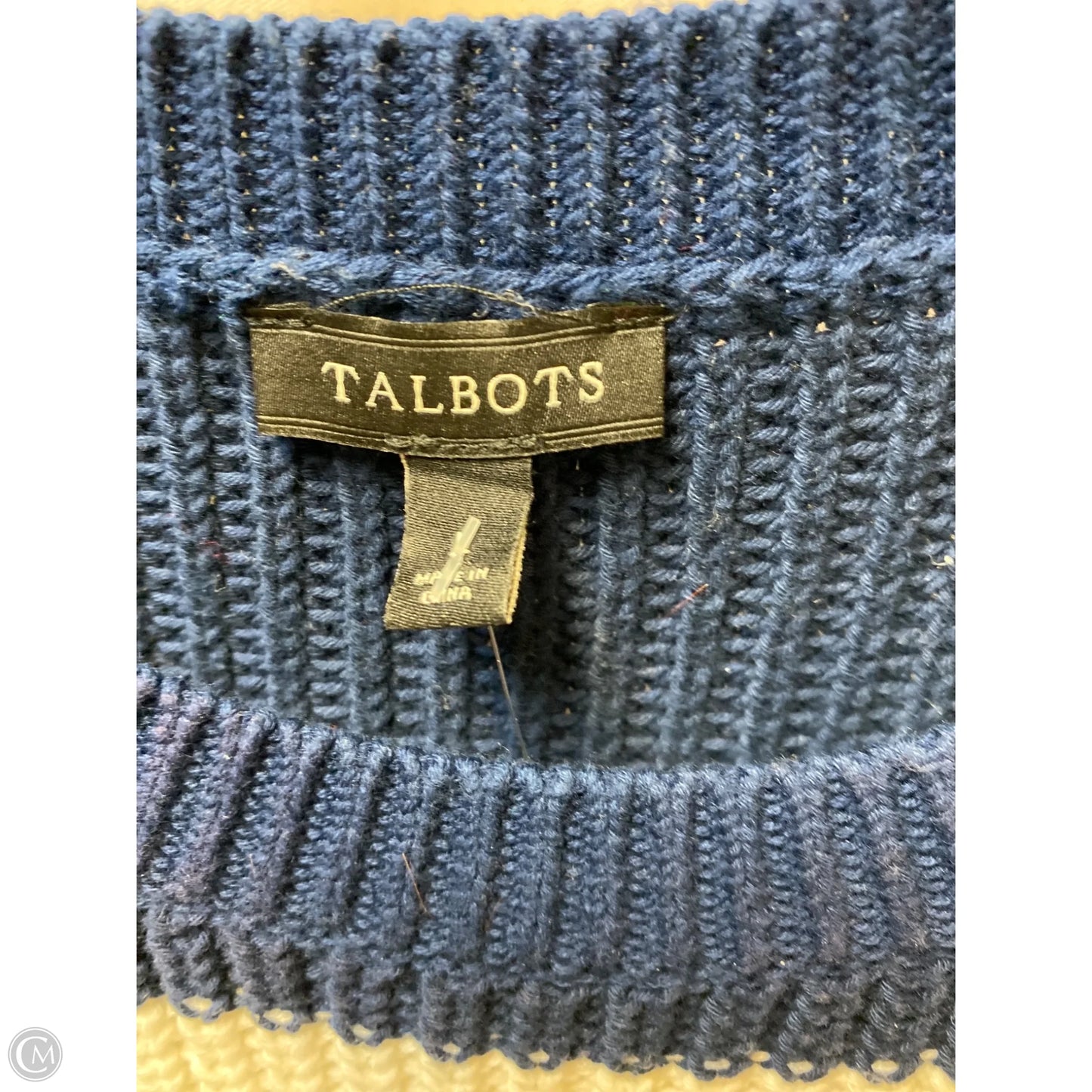 Sweater By Talbots In Navy, Size: L