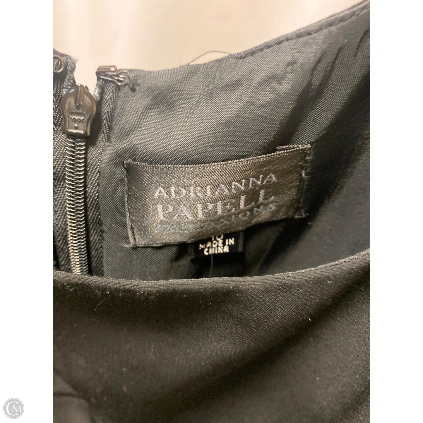 Dress Set 2pc By Adrianna Papell In Black & Gold, Size: M