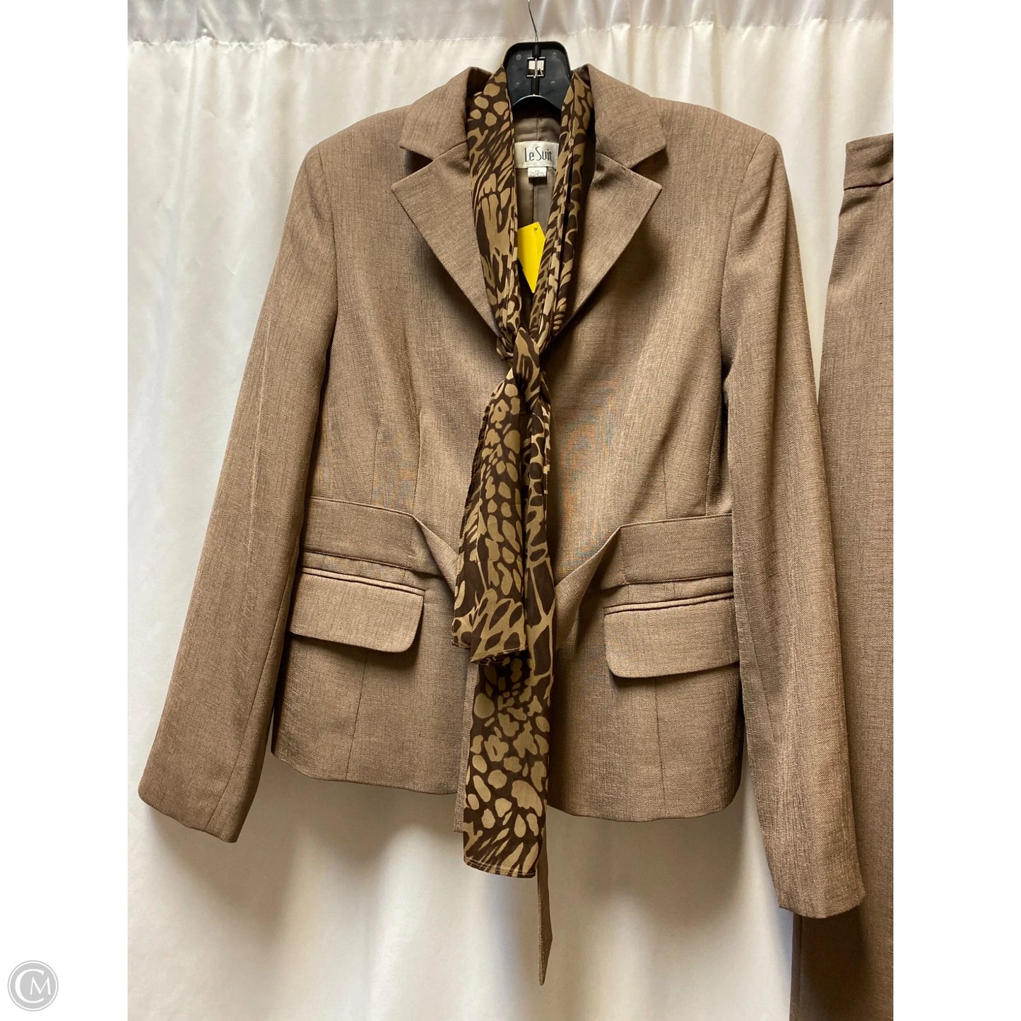 Pants Suit 2pc By Le Suit In Brown, Size: 10