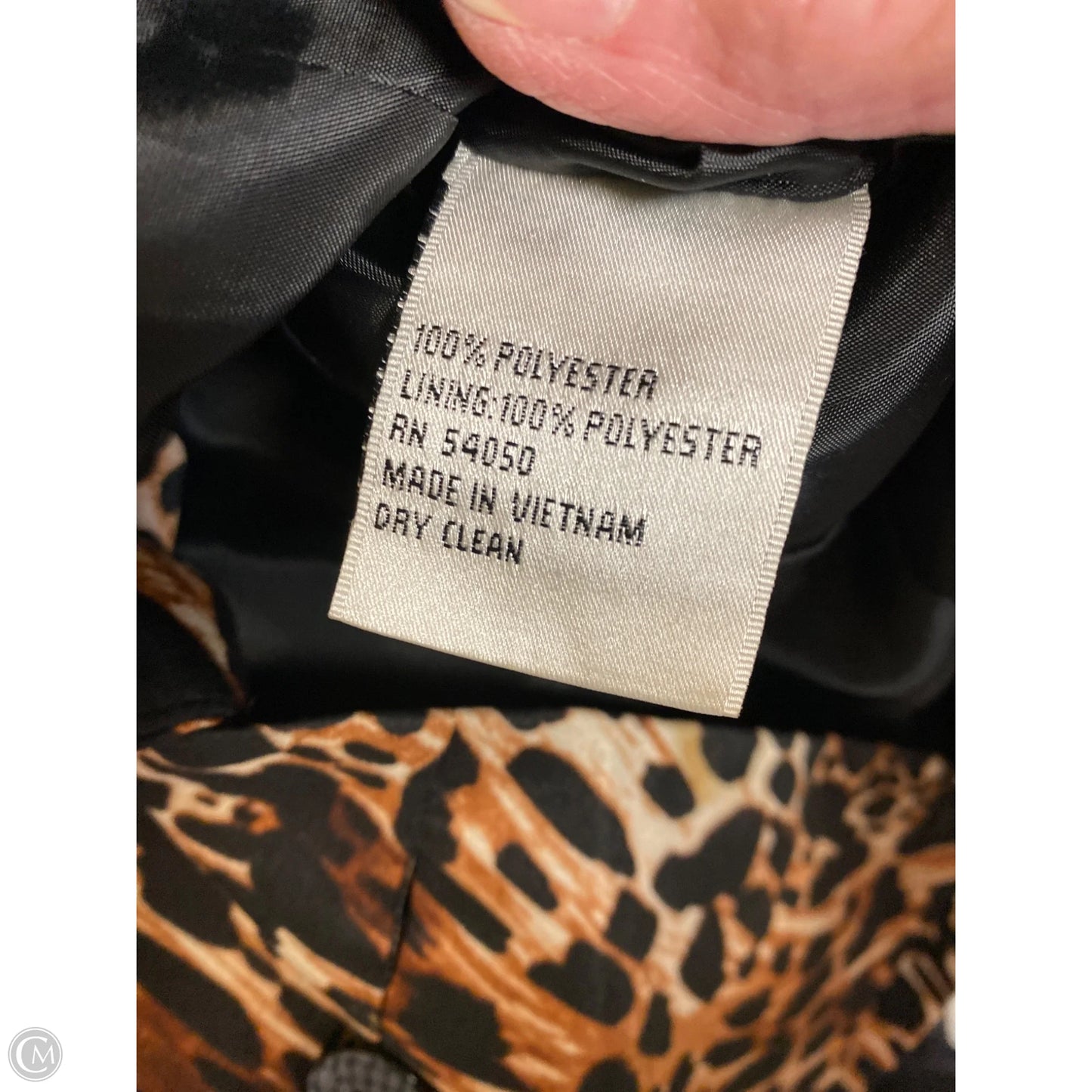 Blazer By Le Suit In Animal Print, Size: L