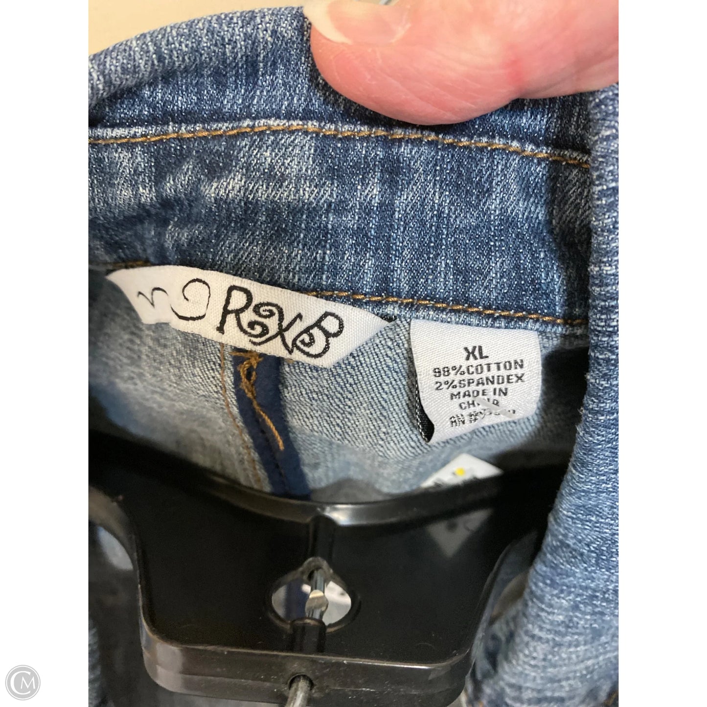 Jacket Denim By Rxb In Navy, Size: Xl