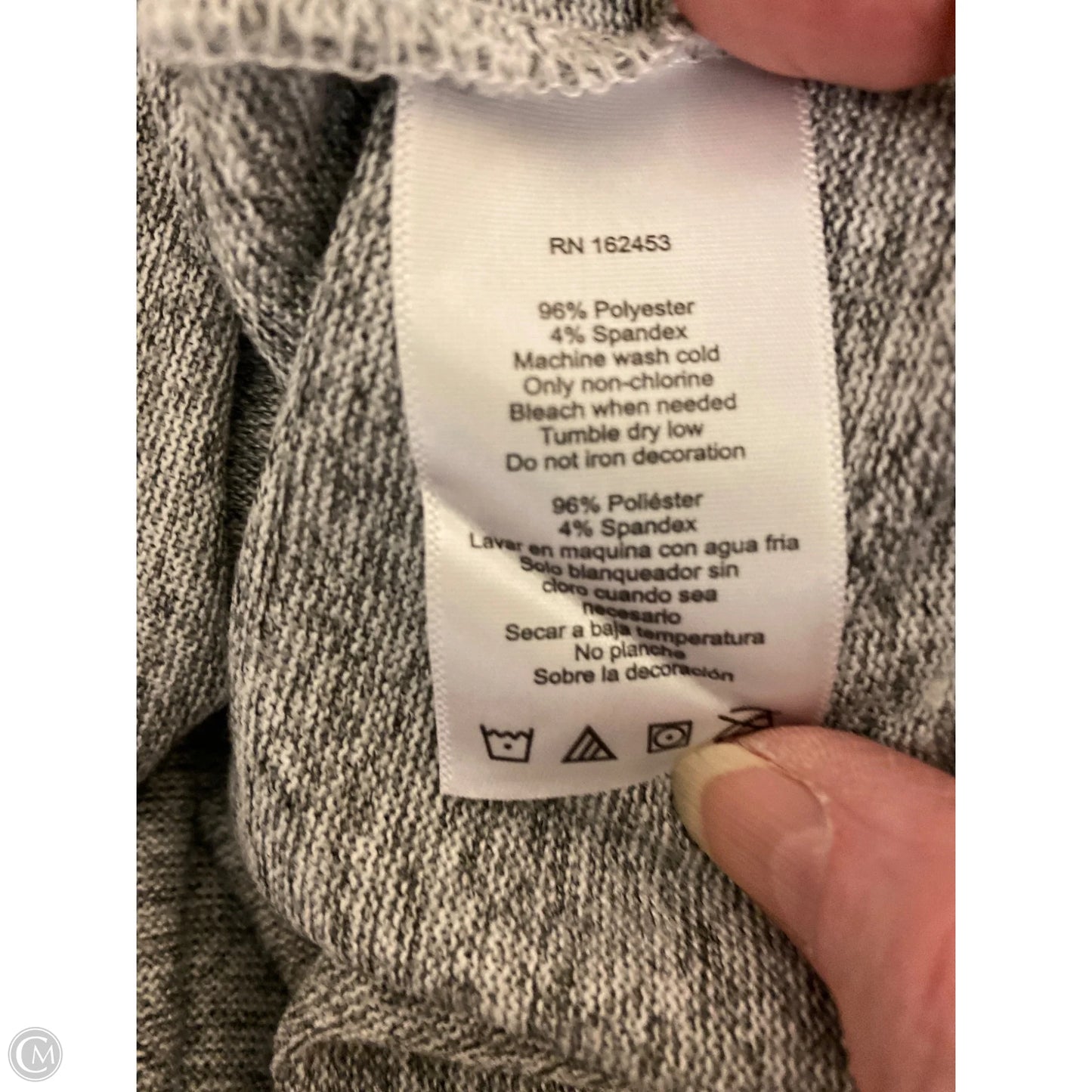 Top Long Sleeve By Vintage In Grey, Size: S