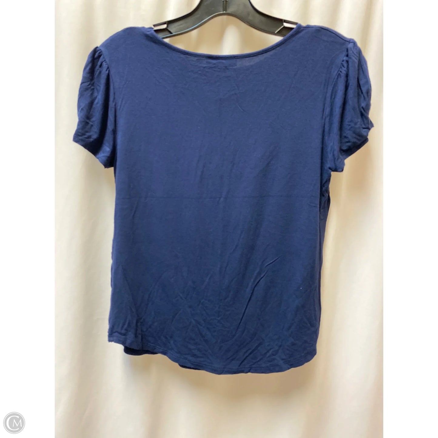 Top Short Sleeve By Ava James In Navy, Size: S