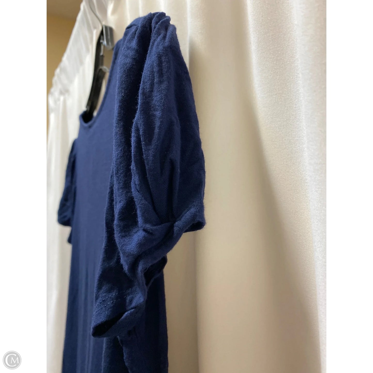 Top Short Sleeve By Ava James In Navy, Size: S