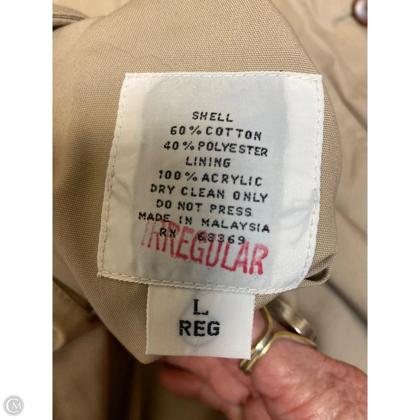 Coat Peacoat By London Fog In Tan, Size: L