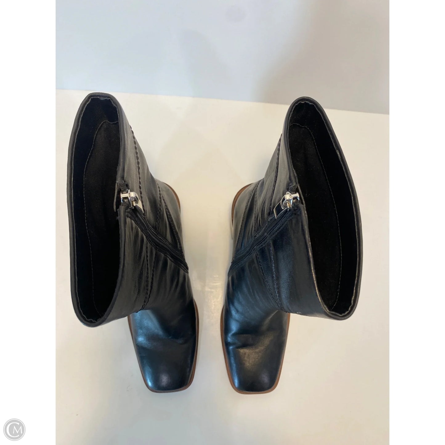 Boots Mid-calf Heels By Franco Sarto In Black, Size: 8