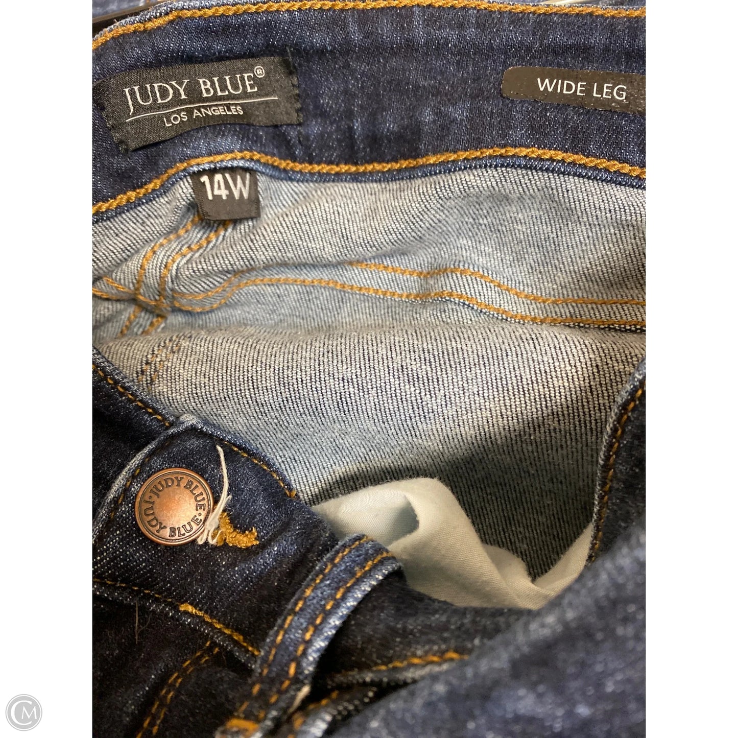 Jeans Wide Leg By Judy Blue In Blue Denim, Size: 14