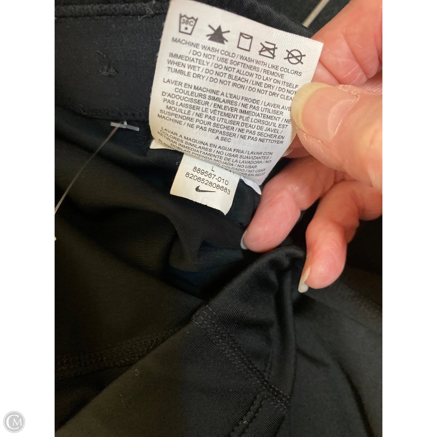 Athletic Capris By Nike In Black, Size: L