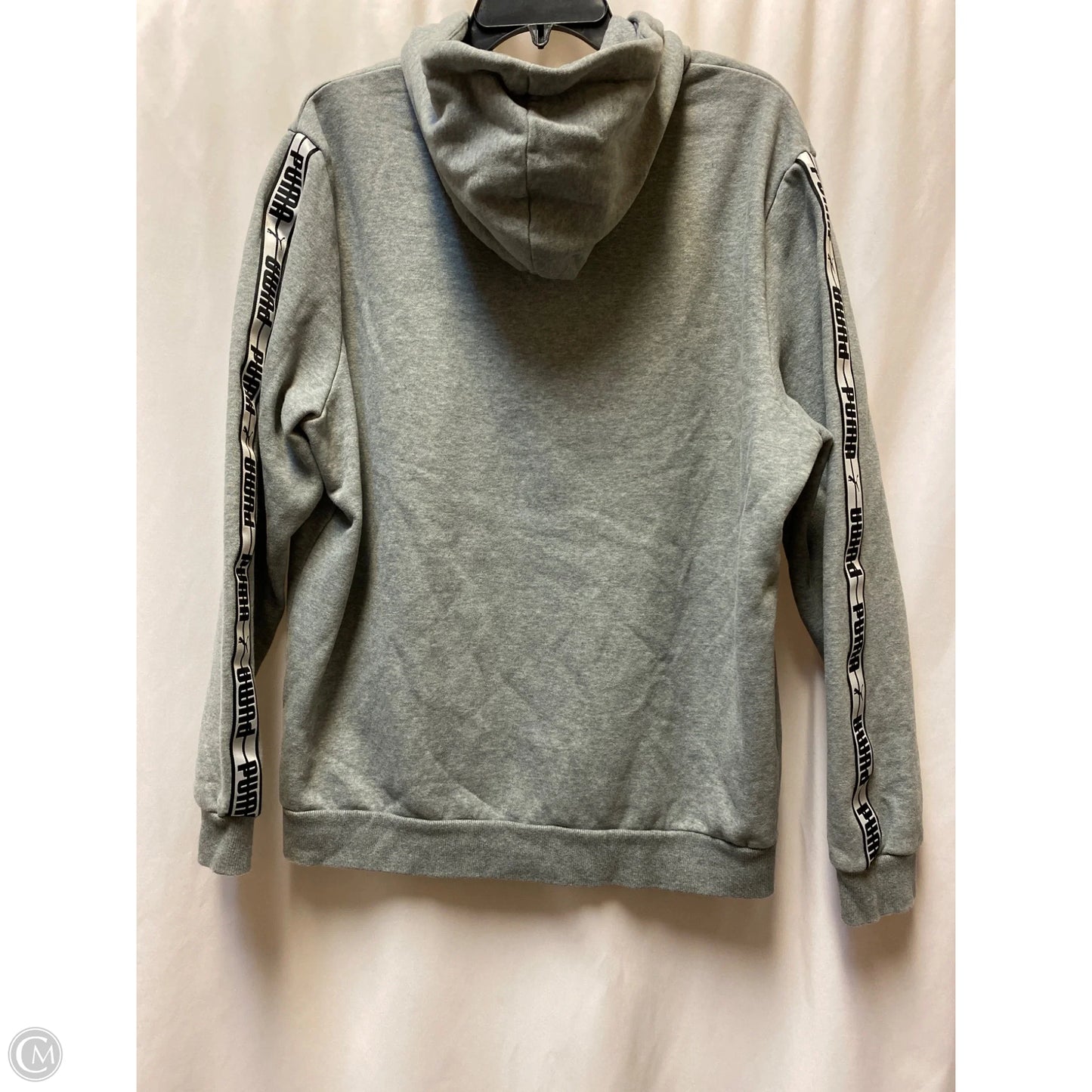 Athletic Sweatshirt Hoodie By Puma In Grey, Size: Xl