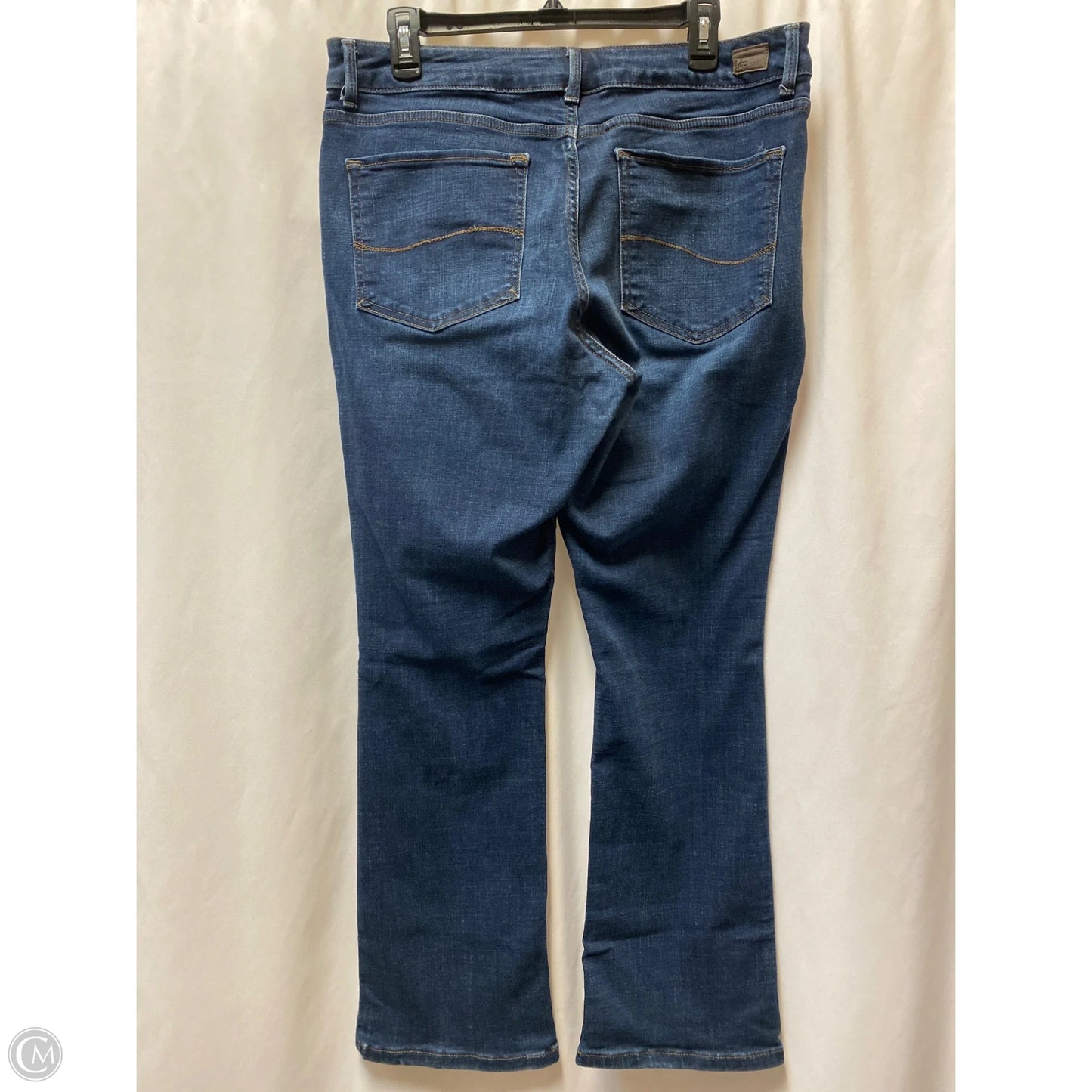 Jeans Boot Cut By Lee In Blue Denim, Size: 16