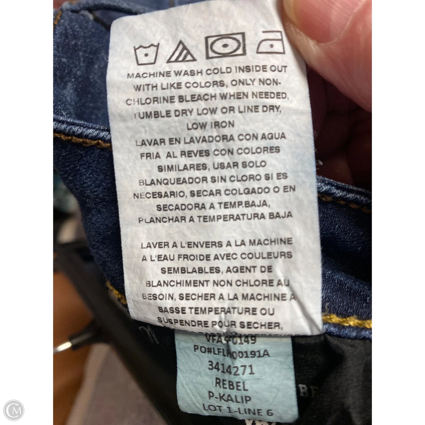 Jeans Boot Cut By Lee In Blue Denim, Size: 16