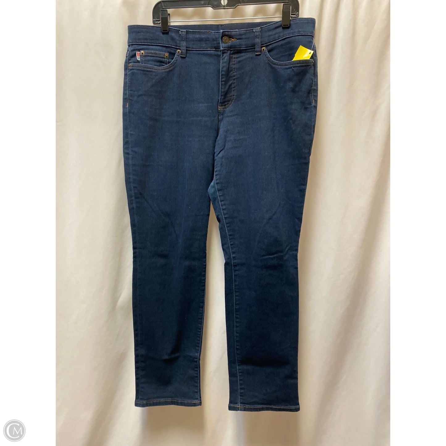 Jeans Straight By Chaps In Blue Denim, Size: 14