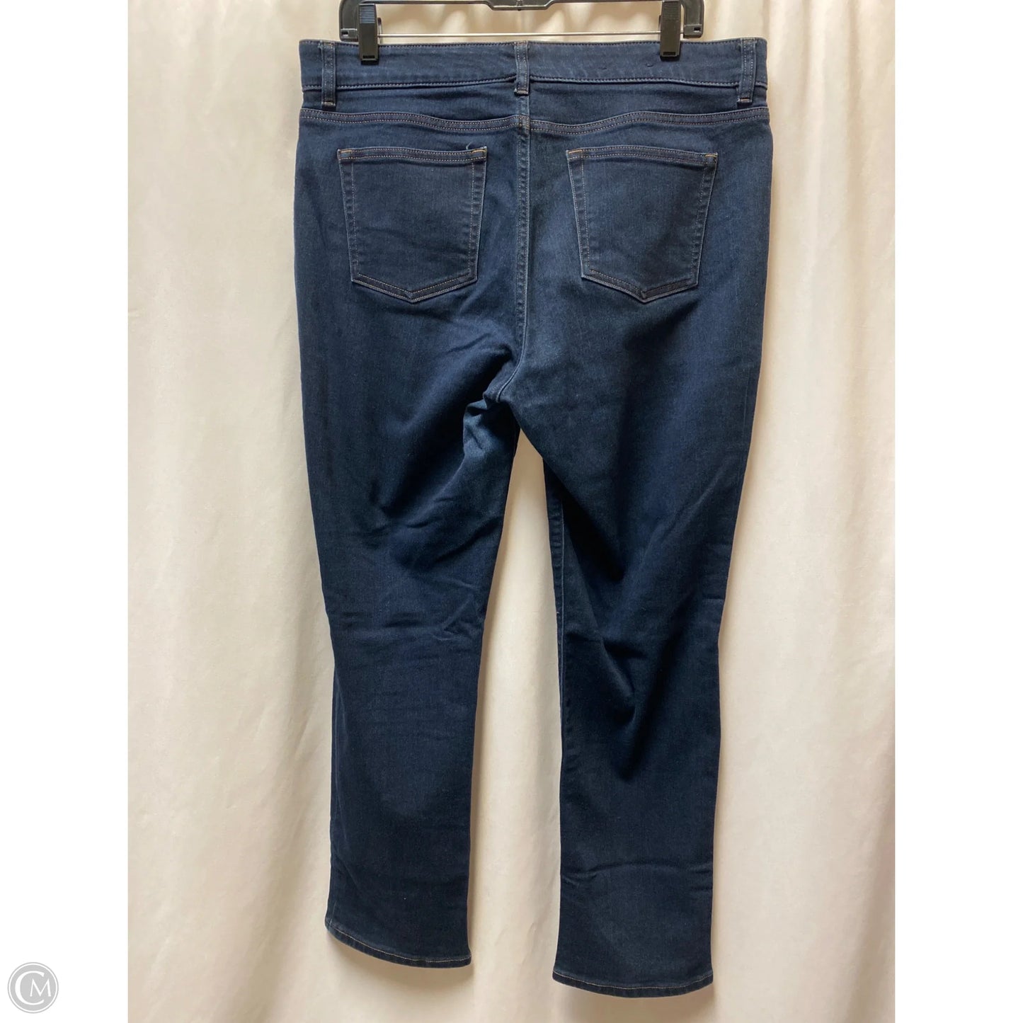 Jeans Straight By Chaps In Blue Denim, Size: 14