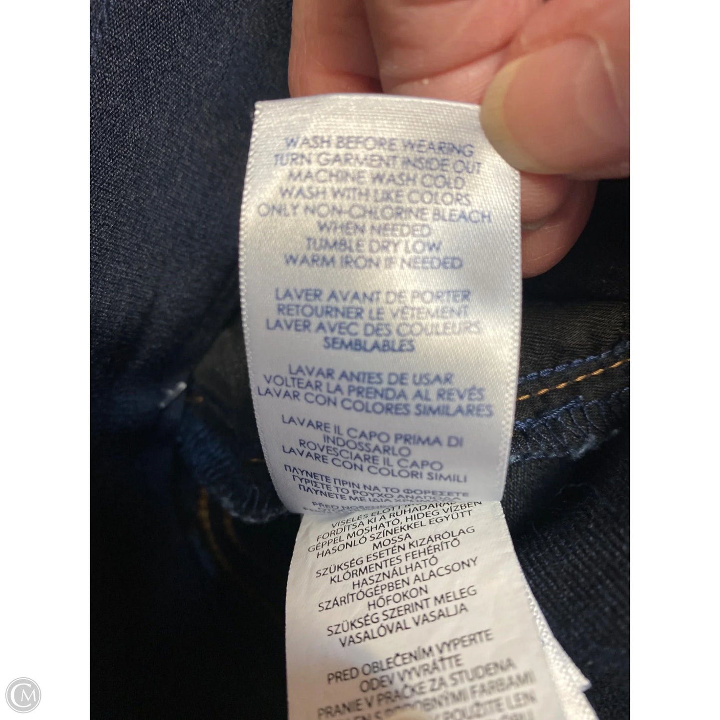 Jeans Straight By Chaps In Blue Denim, Size: 14
