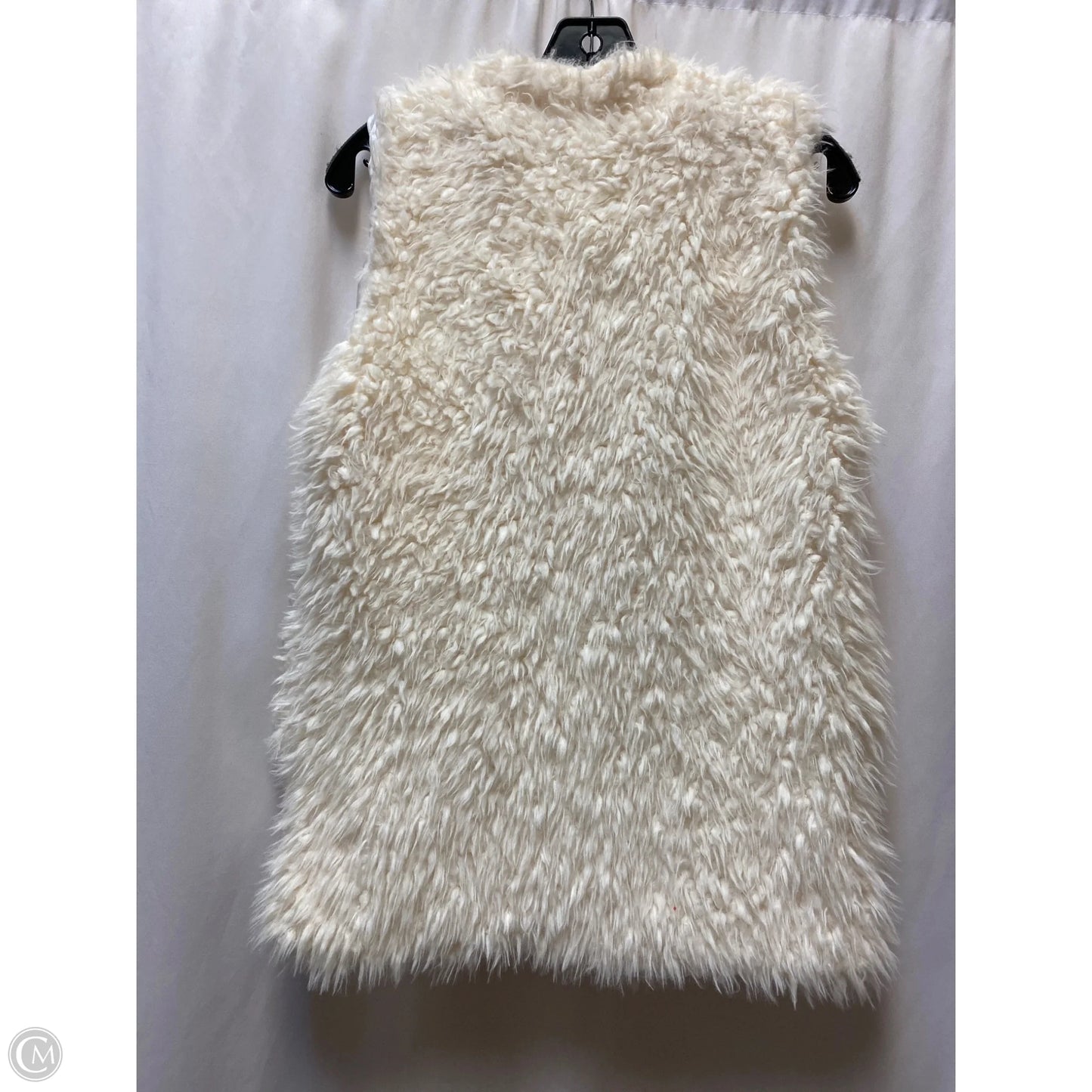 Vest Faux Fur & Sherpa By Bobbie Brooks In Cream, Size: L