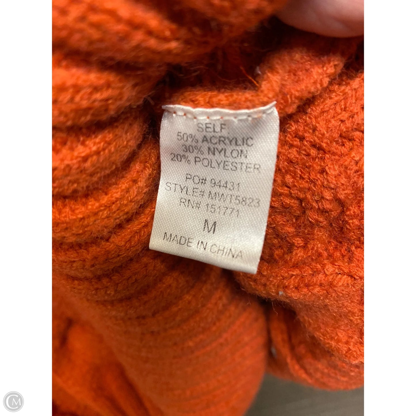 Vest Sweater By Clothes Mentor In Orange, Size: M
