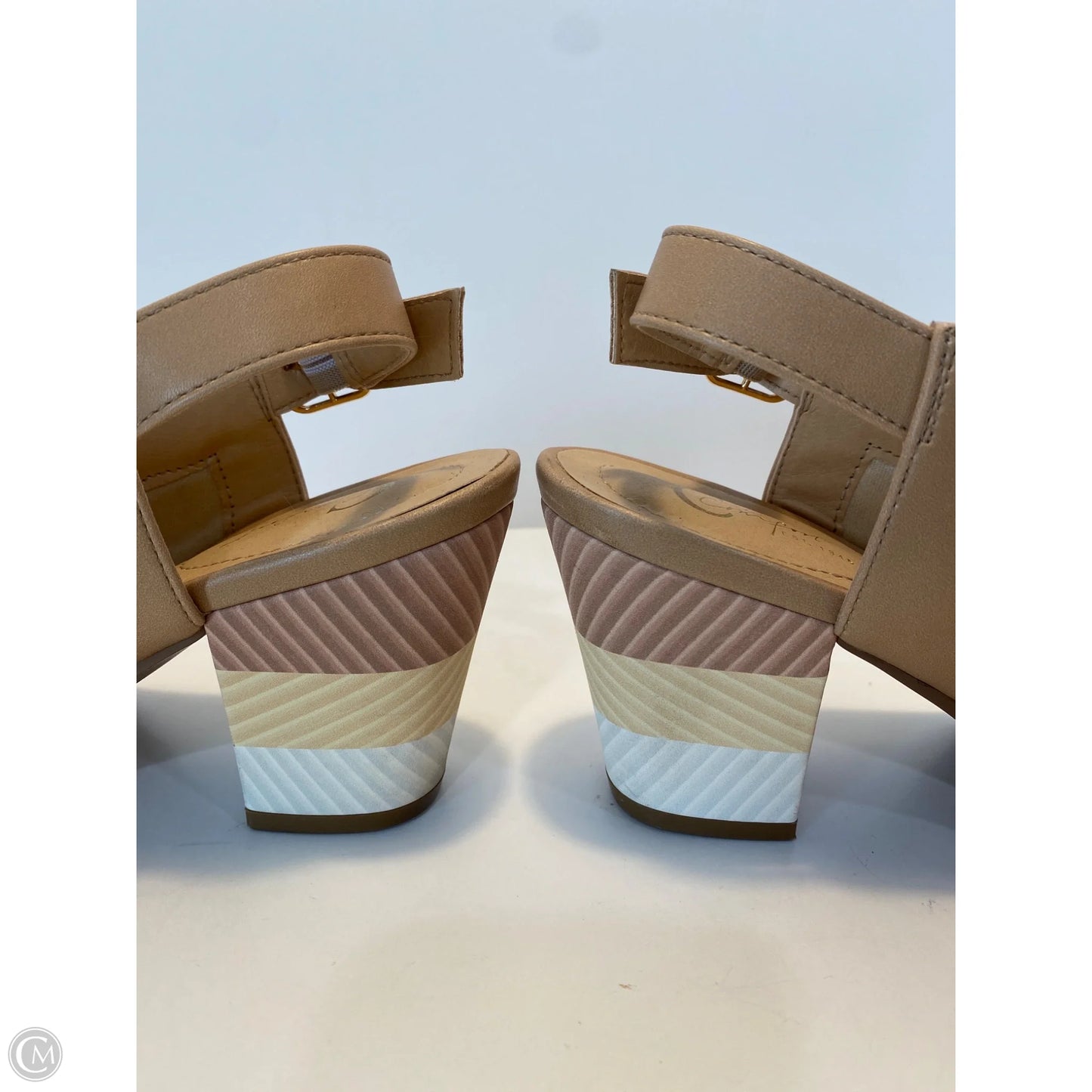 Shoes Heels Block By Comfort Casual In Tan, Size: 7