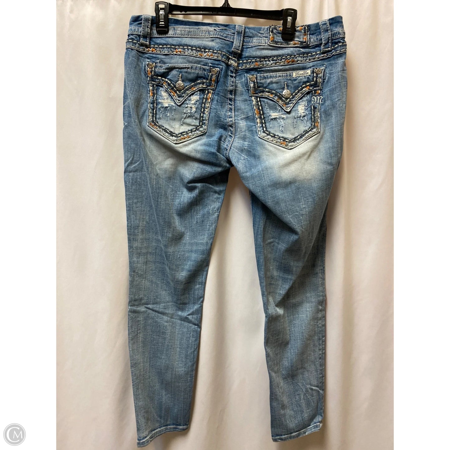 Jeans Straight By Miss Me In Blue Denim, Size: 14