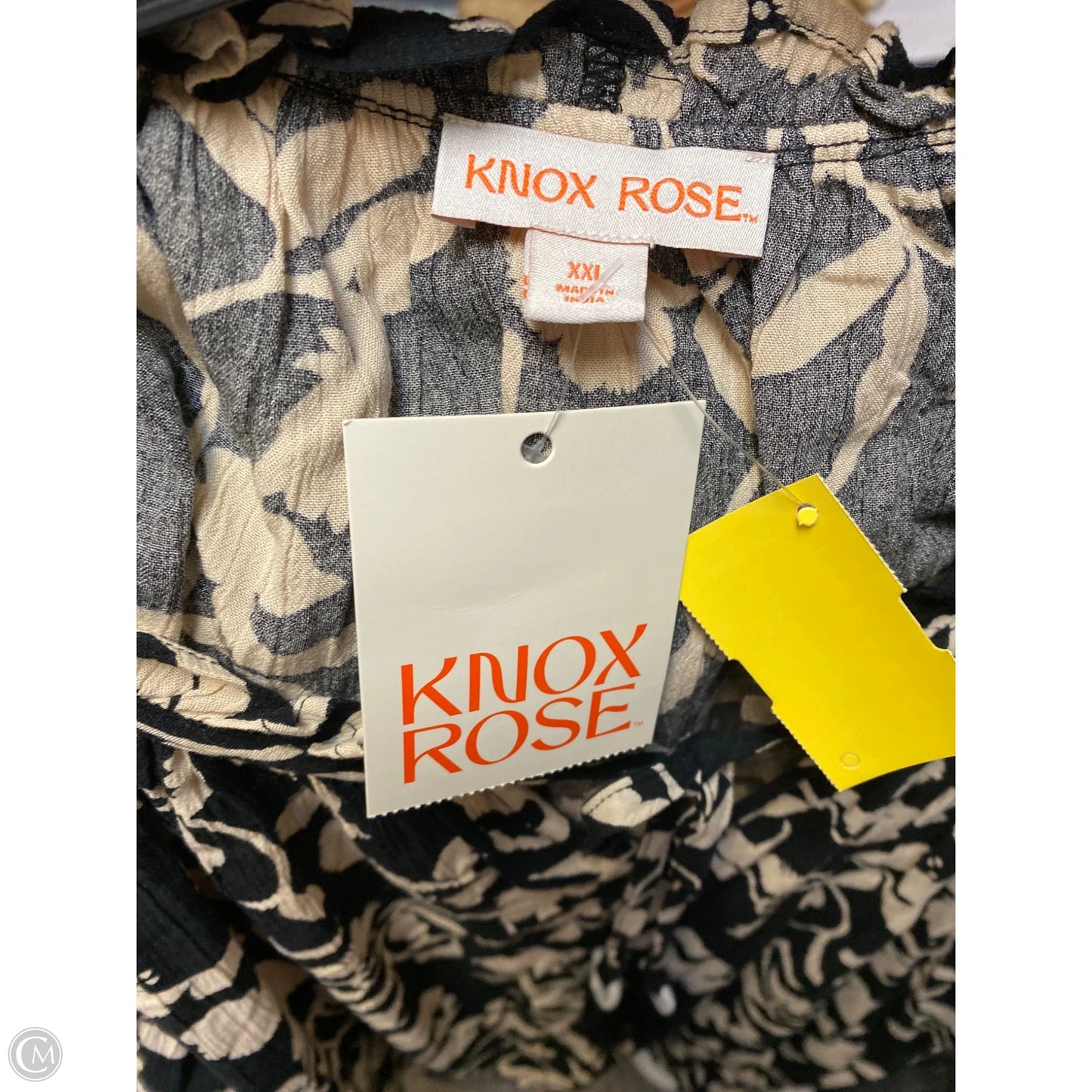 Top Long Sleeve by Knox Rose In Tan&Black, Size: Xxl