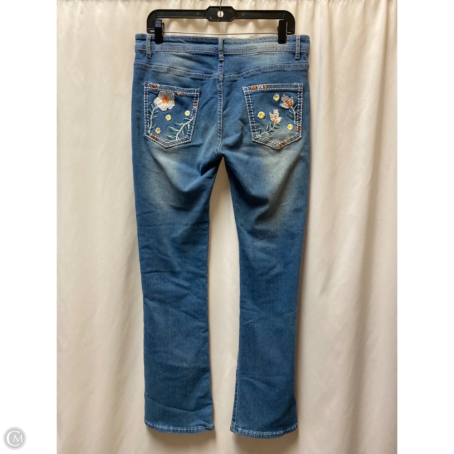 Jeans Flared By Clothes Mentor In Navy, Size: L