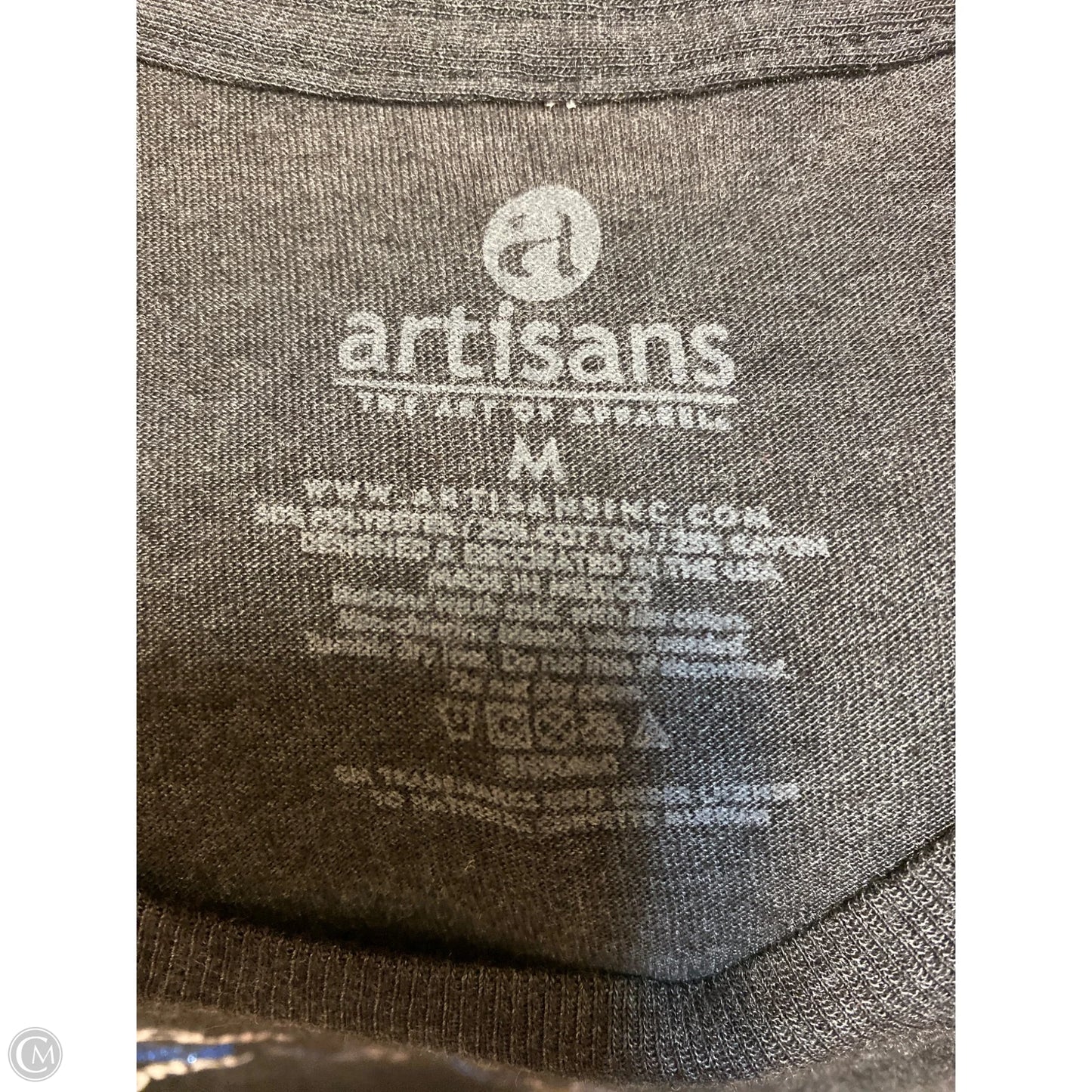 Top Short Sleeve By Clothes Mentor In Grey, Size: M