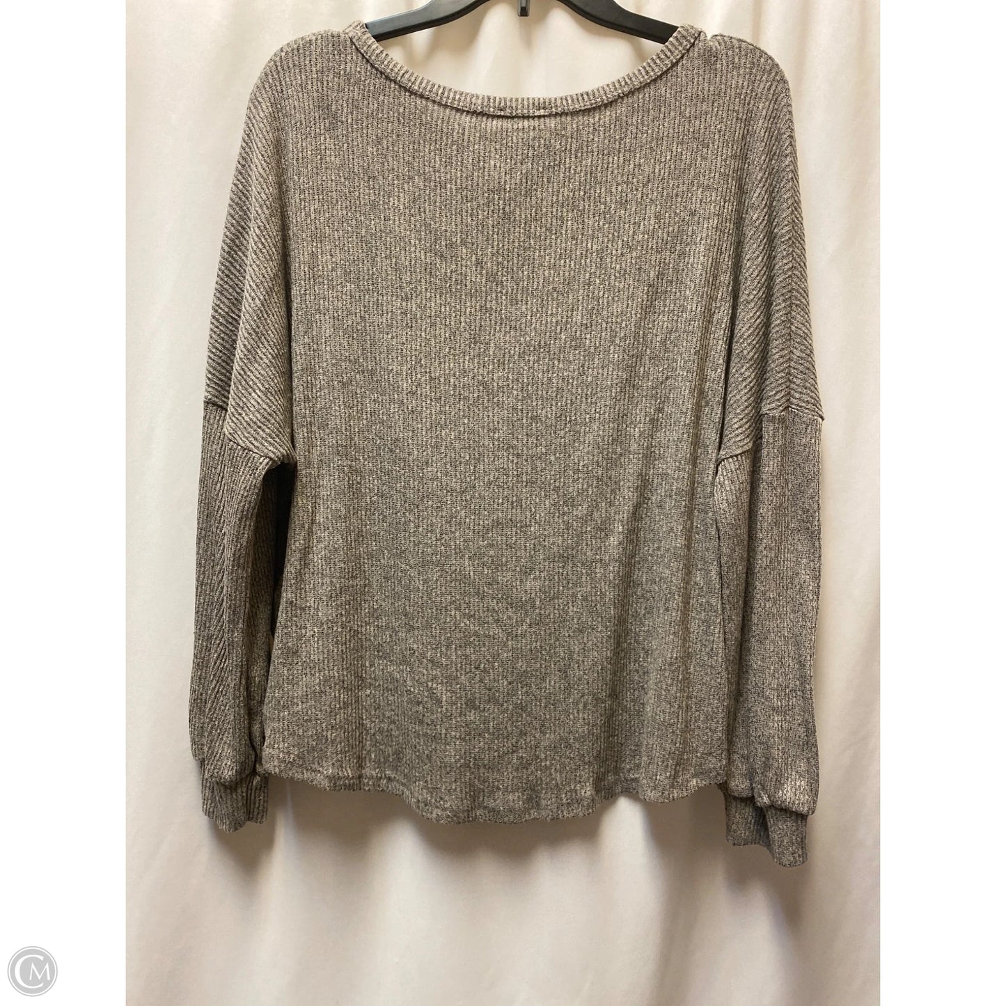 Top Long Sleeve By Clothes Mentor In Grey, Size: L