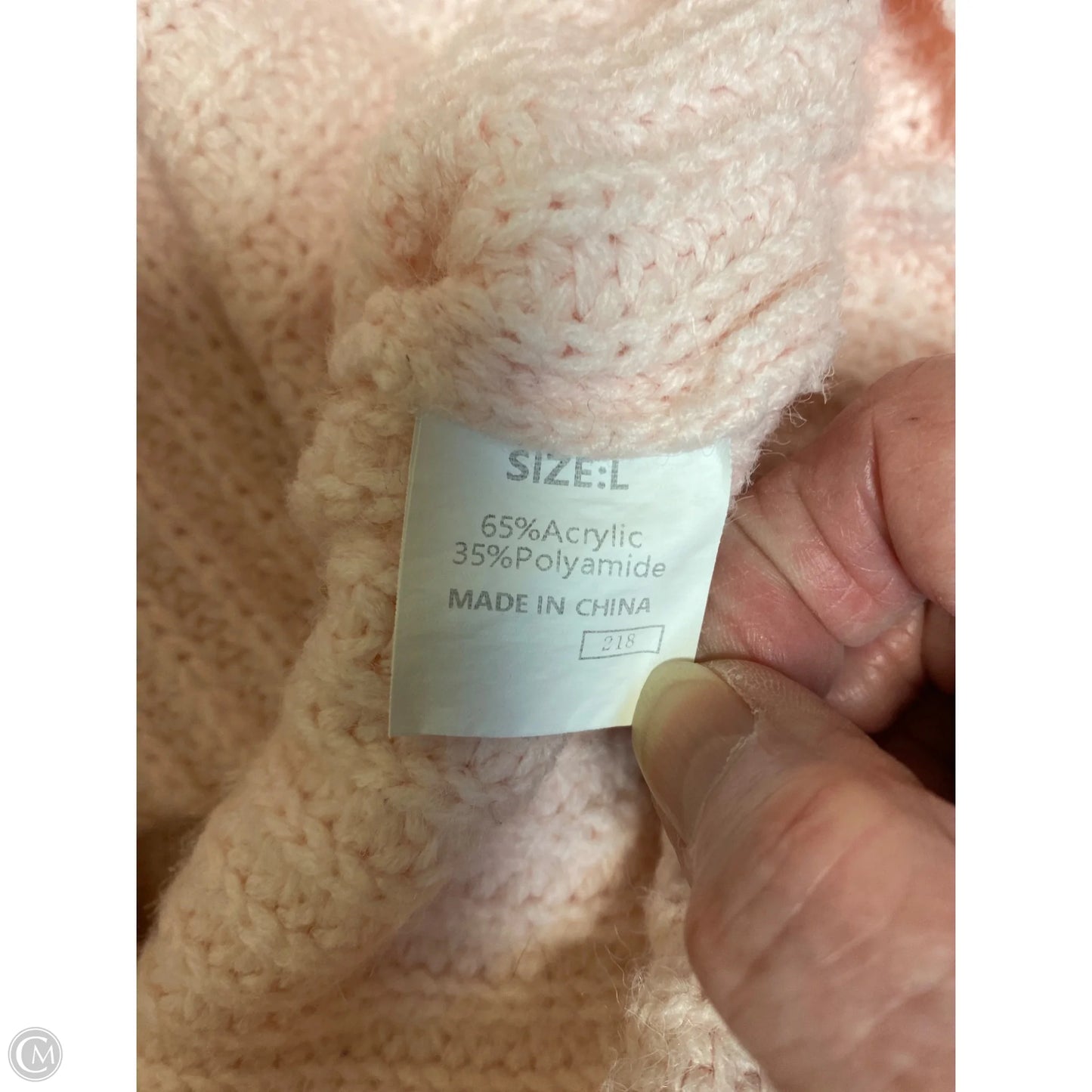 Cardigan By Clothes Mentor in Pink, Size L
