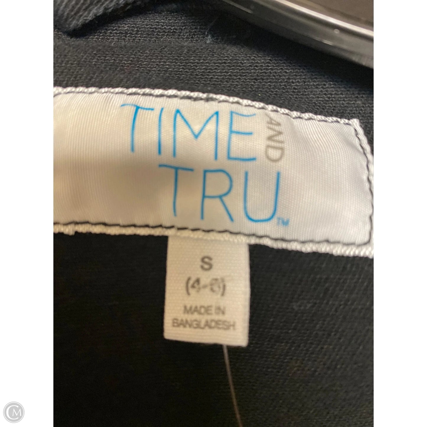 Jacket Denim By Time And Tru In Black Denim, Size: S