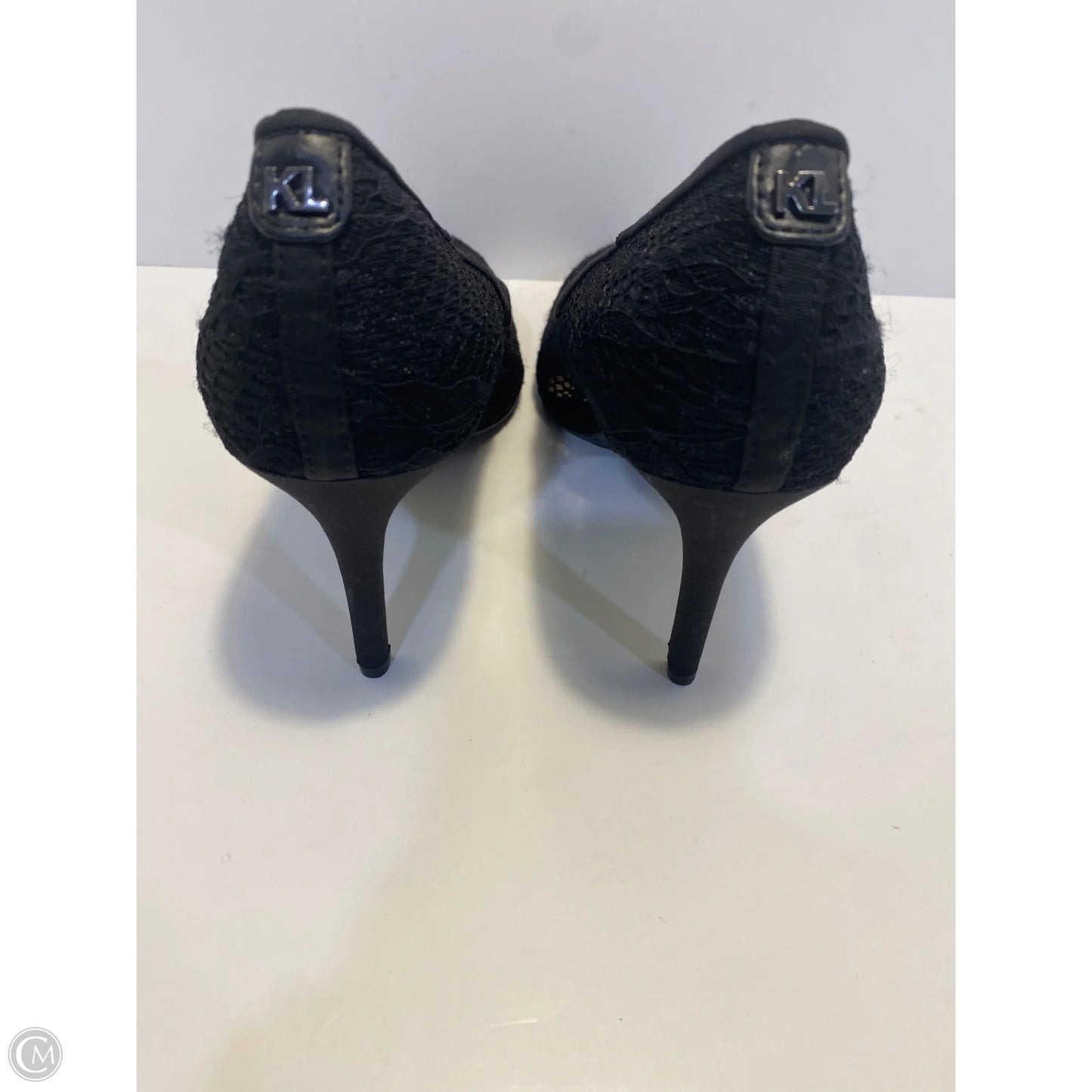 Shoes Designer By Karl Lagerfeld In Black, Size: 9.5