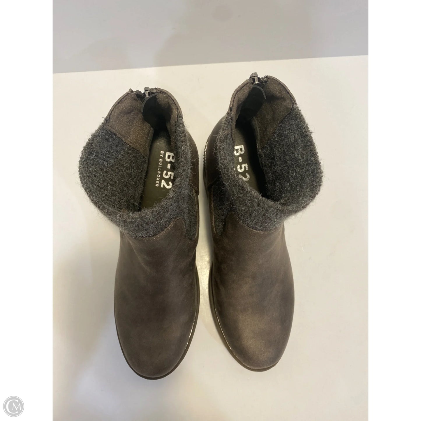 Boots Ankle Heels By Clothes Mentor In Grey, Size: 9