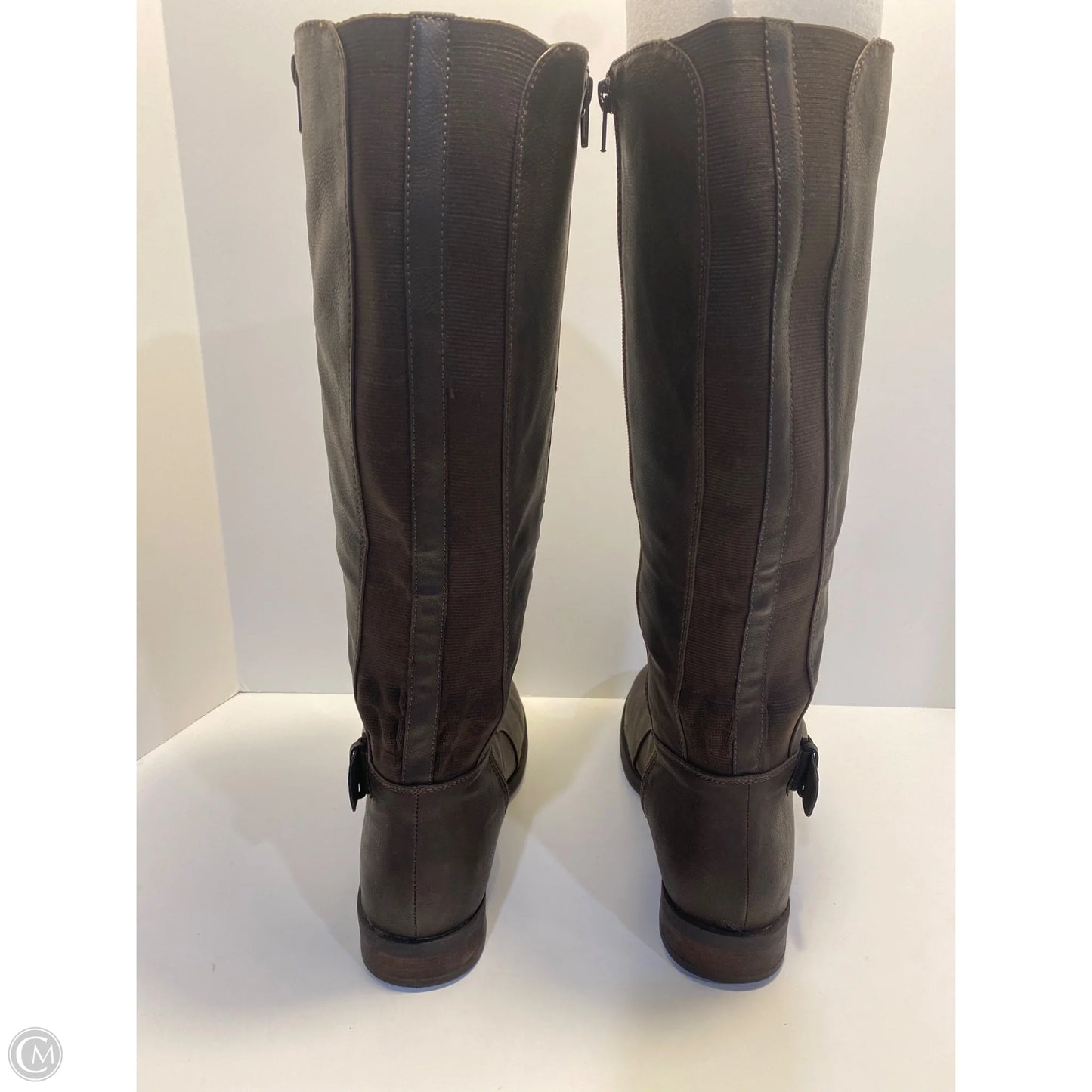 Boots Knee Flats By Clothes Mentor In Brown, Size: 9.5