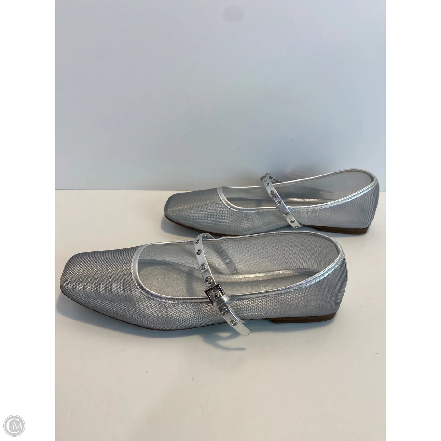 Shoes Flats By Scoop In Silver, Size: 10