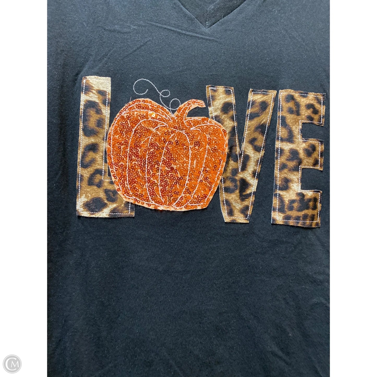 Top Short Sleeve By Clothes Mentor In Black, Size: L