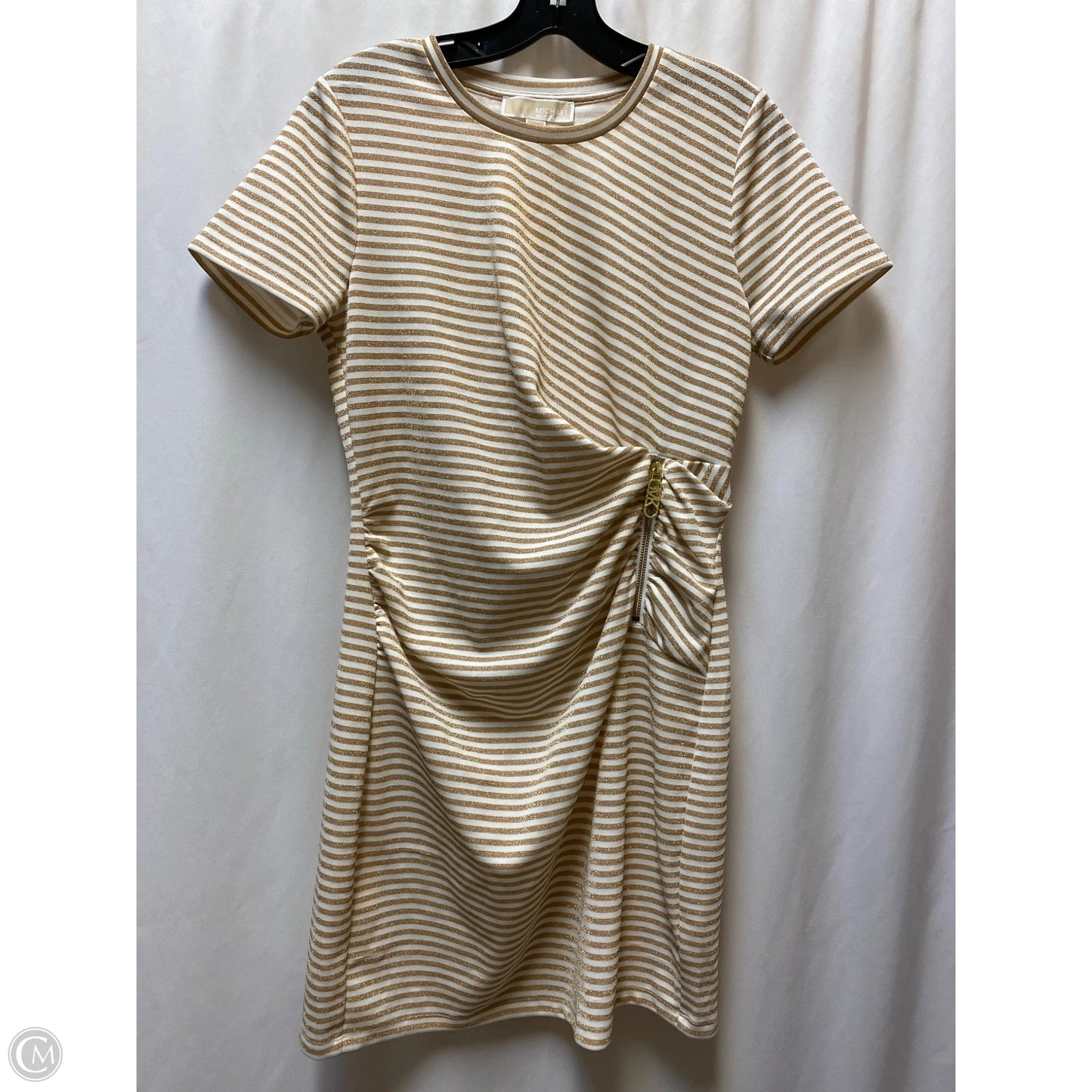 Dress Casual Midi By Michael By Michael Kors In Gold, Size: M