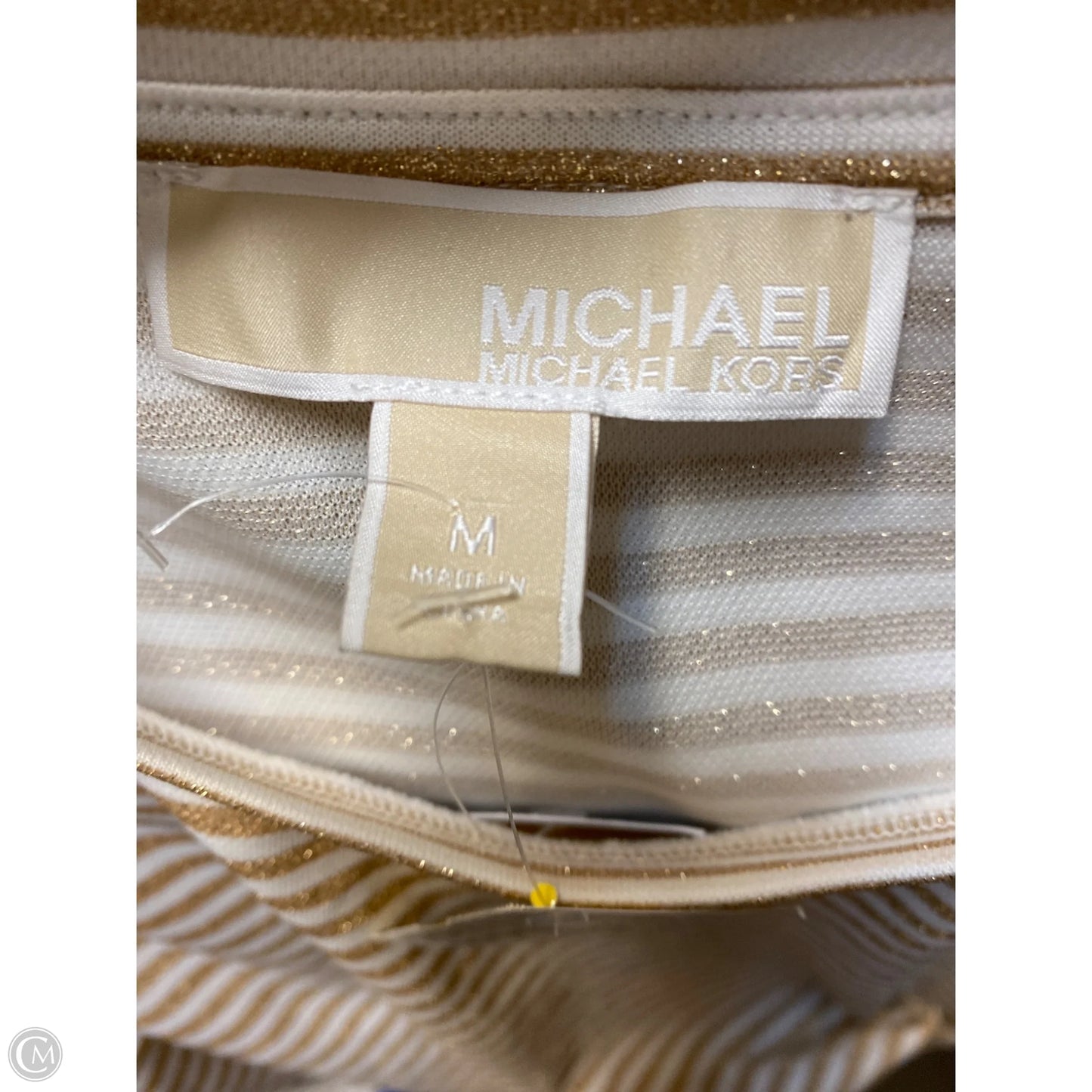 Dress Casual Midi By Michael By Michael Kors In Gold, Size: M