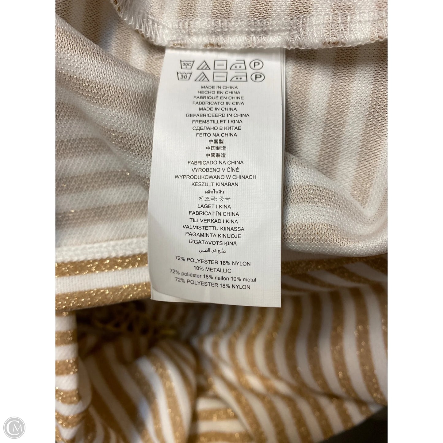 Dress Casual Midi By Michael By Michael Kors In Gold, Size: M