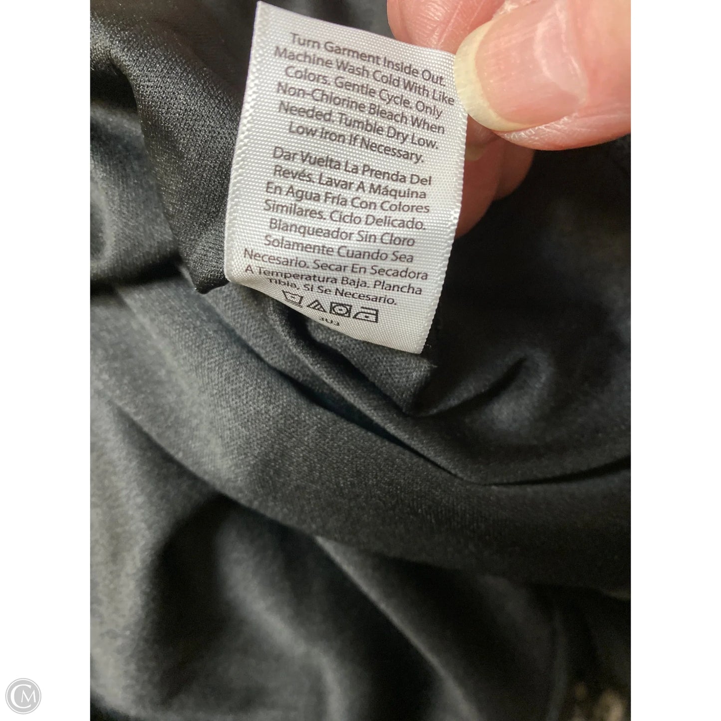 Top Long Sleeve By Terra & Sky In Black, Size: 1x