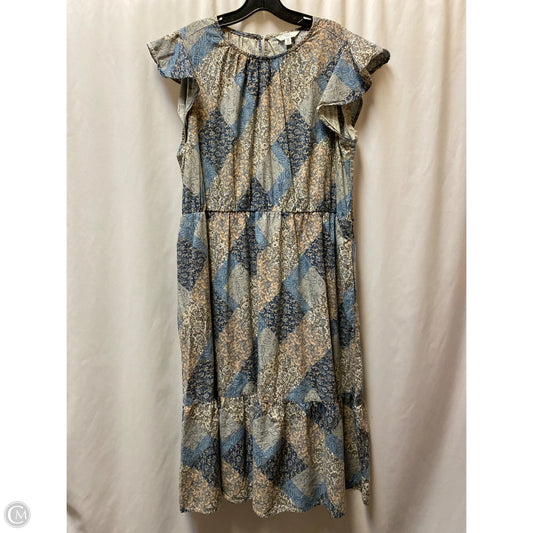Dress Casual Midi By Time And Tru In Blue, Size: Xxl