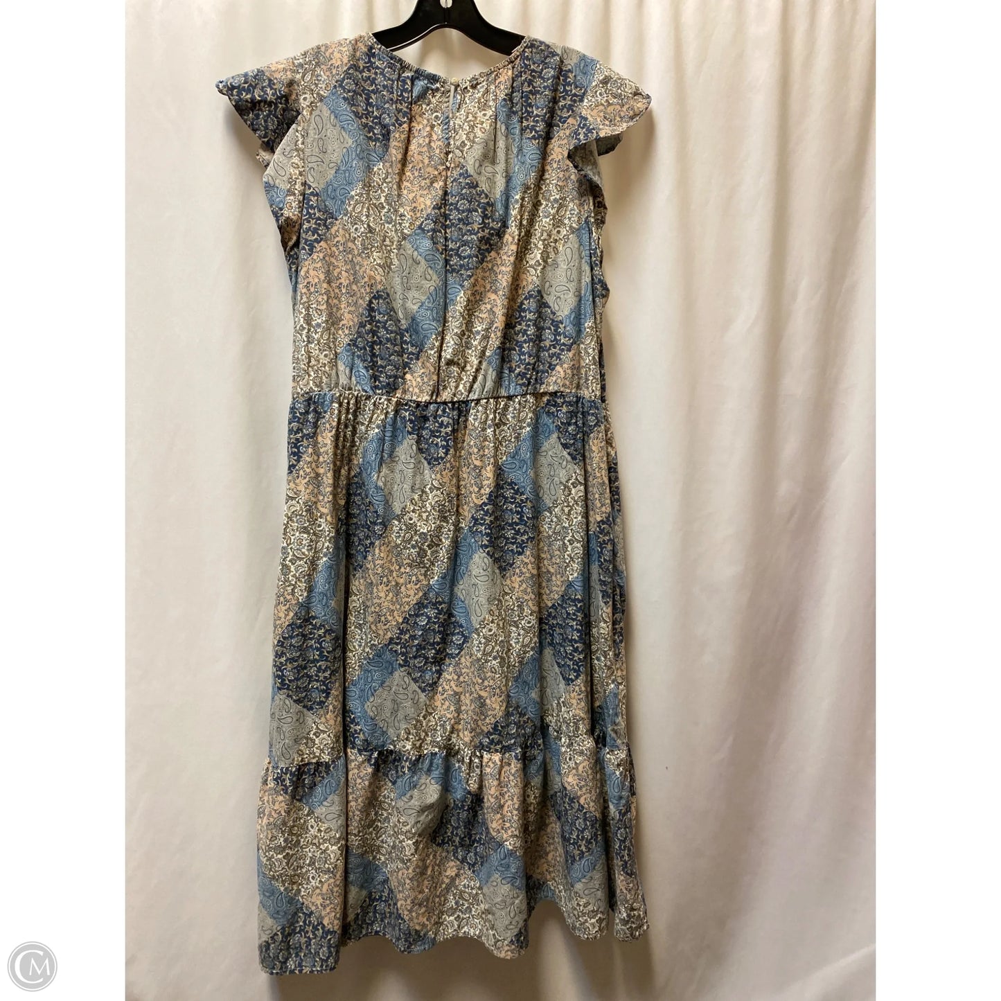 Dress Casual Midi By Time And Tru In Blue, Size: Xxl