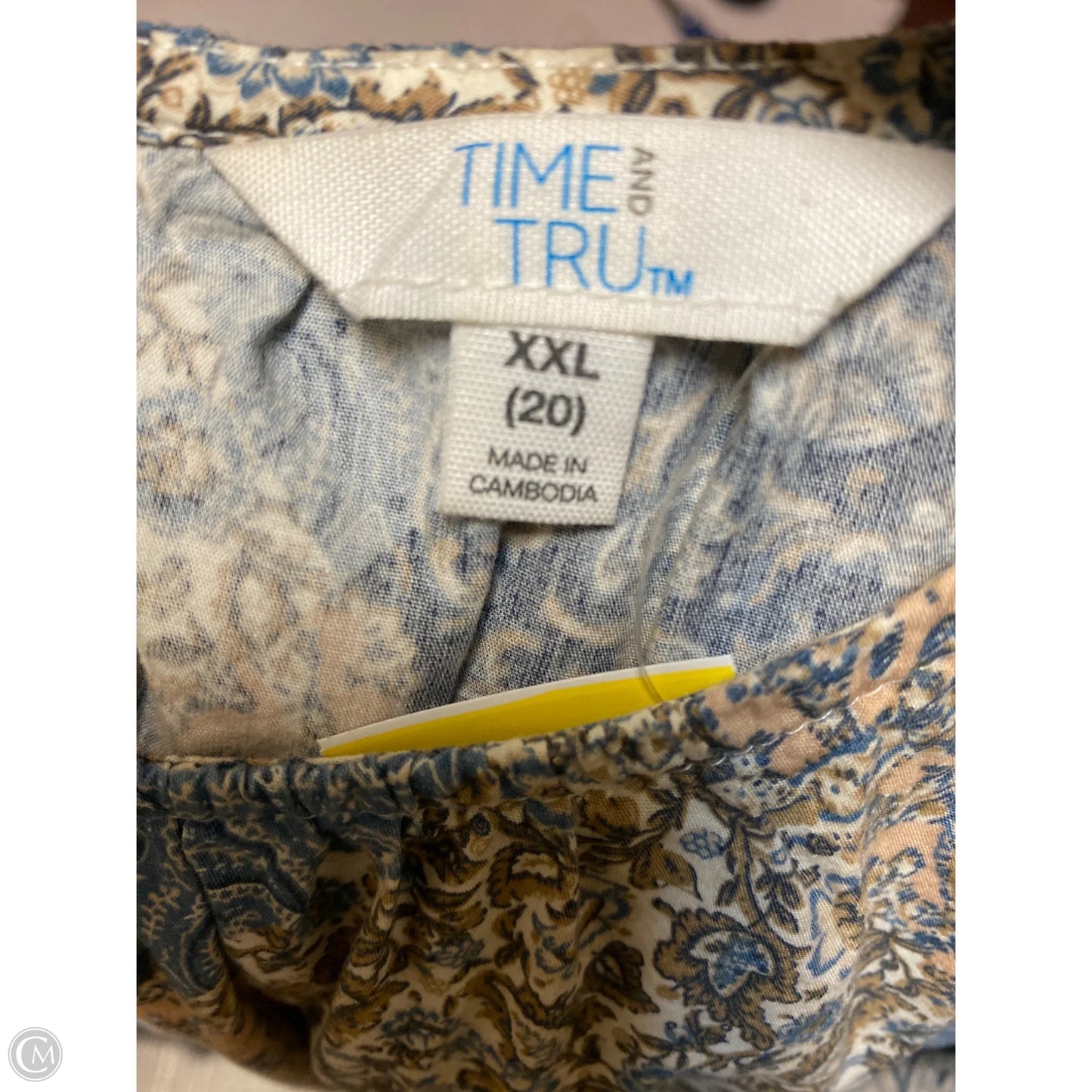 Dress Casual Midi By Time And Tru In Blue, Size: Xxl