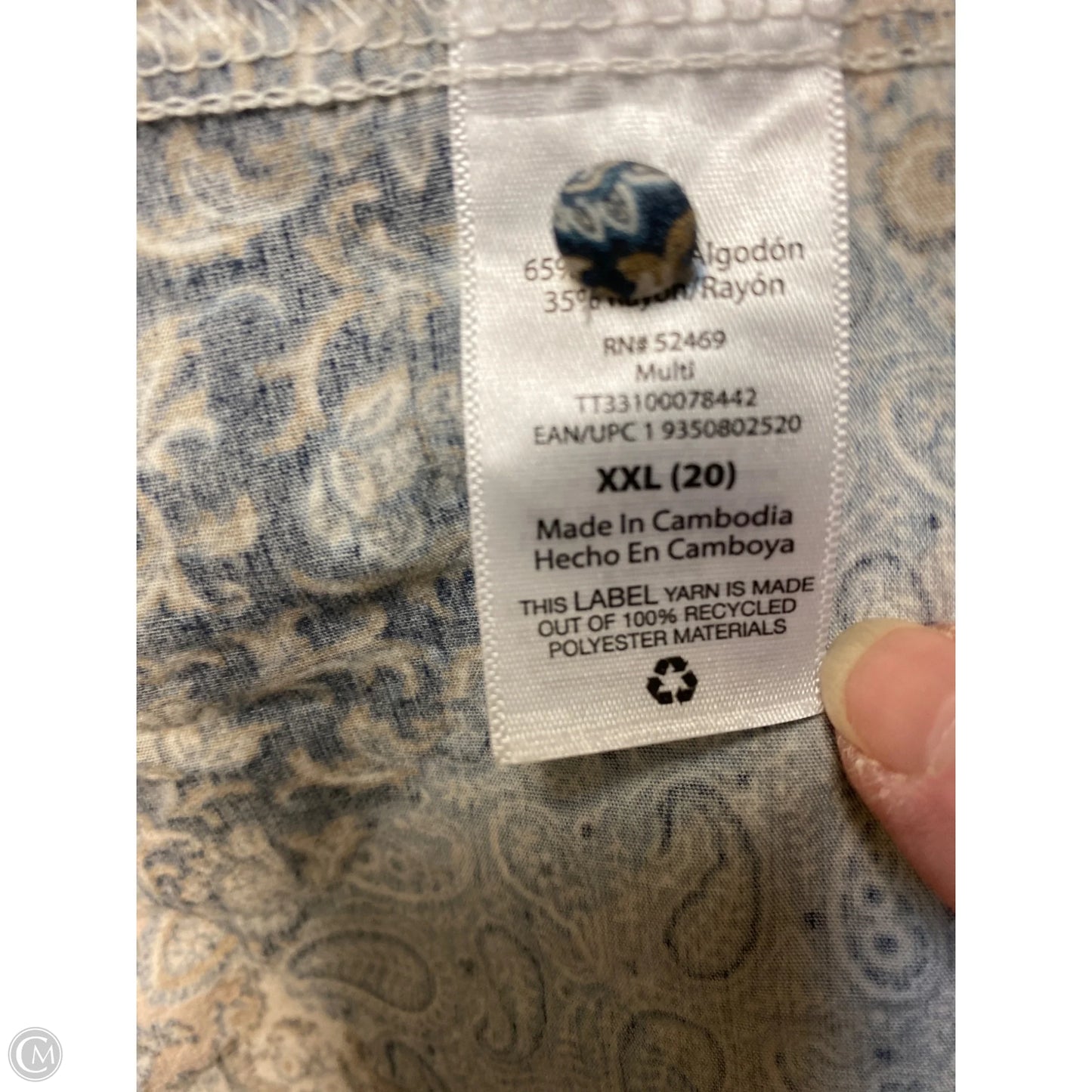 Dress Casual Midi By Time And Tru In Blue, Size: Xxl